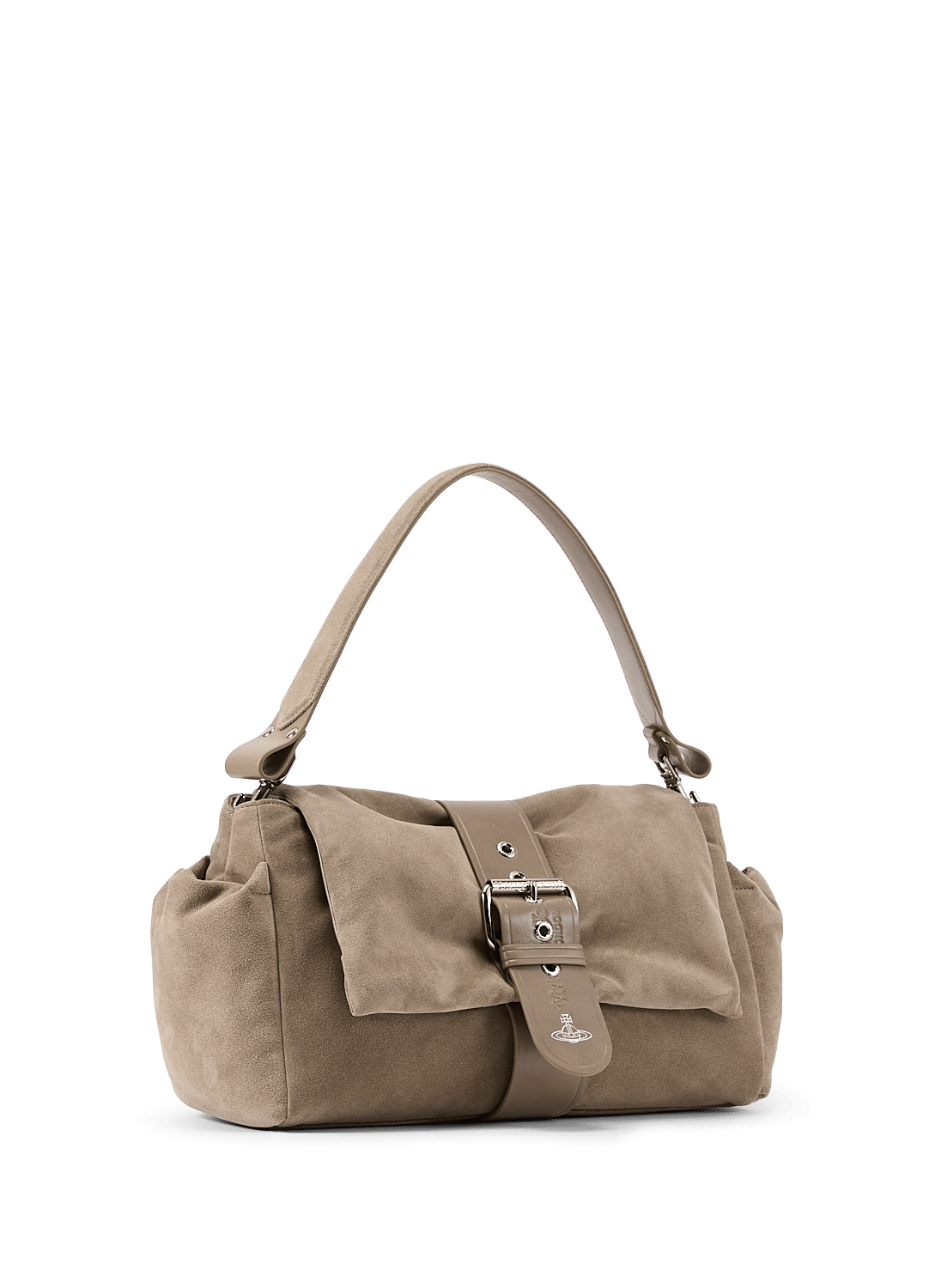 Hazel Treasure suede leather handbag VIVIENNE WESTWOOD Beige