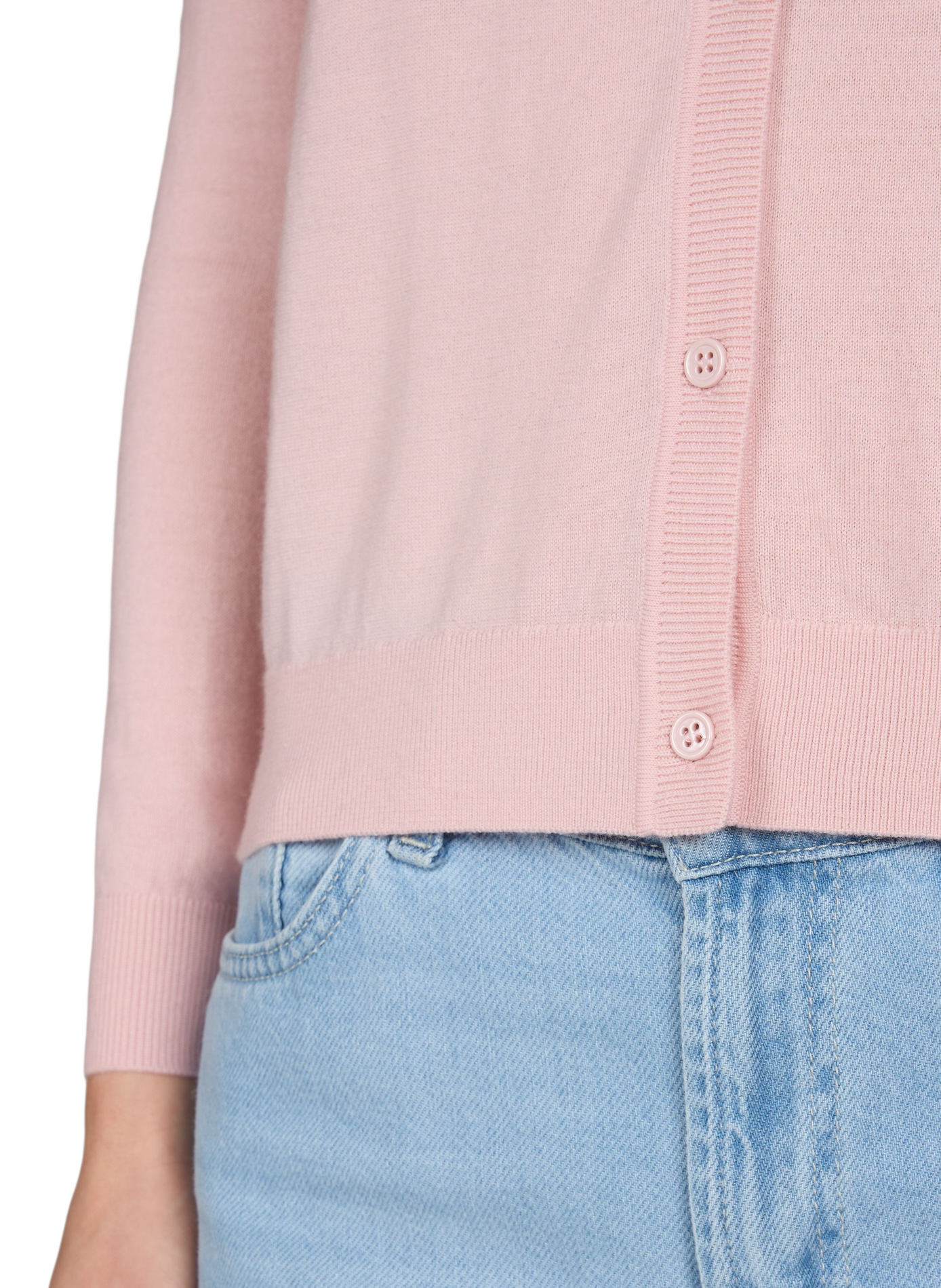 Cardigan droit Acad en laine mérinos AU PRINTEMPS PARIS Rose