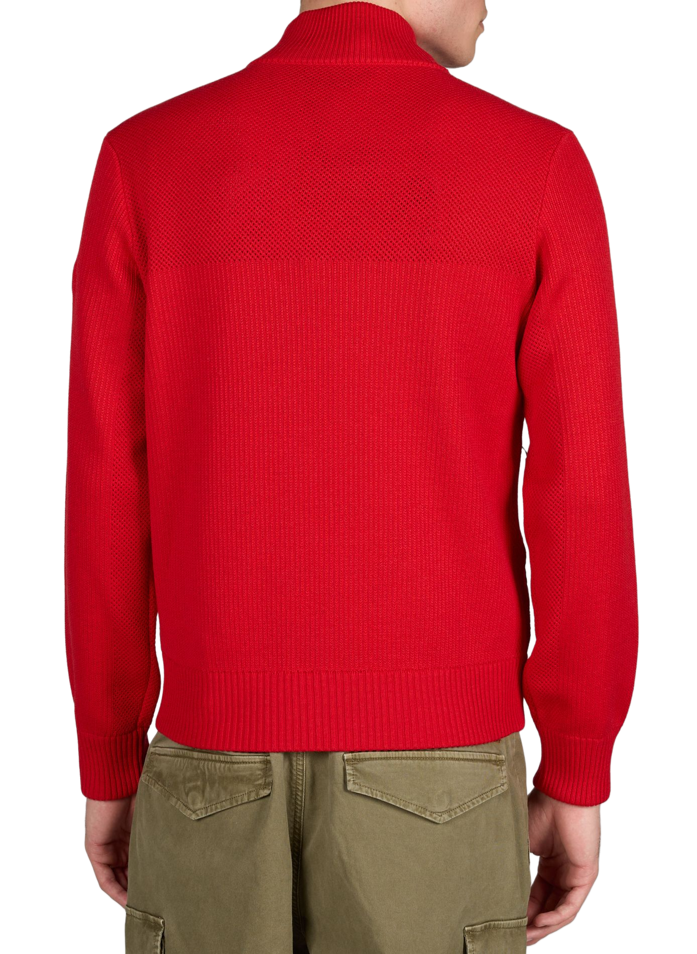 Giacca aderente bimateriale in lana CANADA GOOSE Rosso