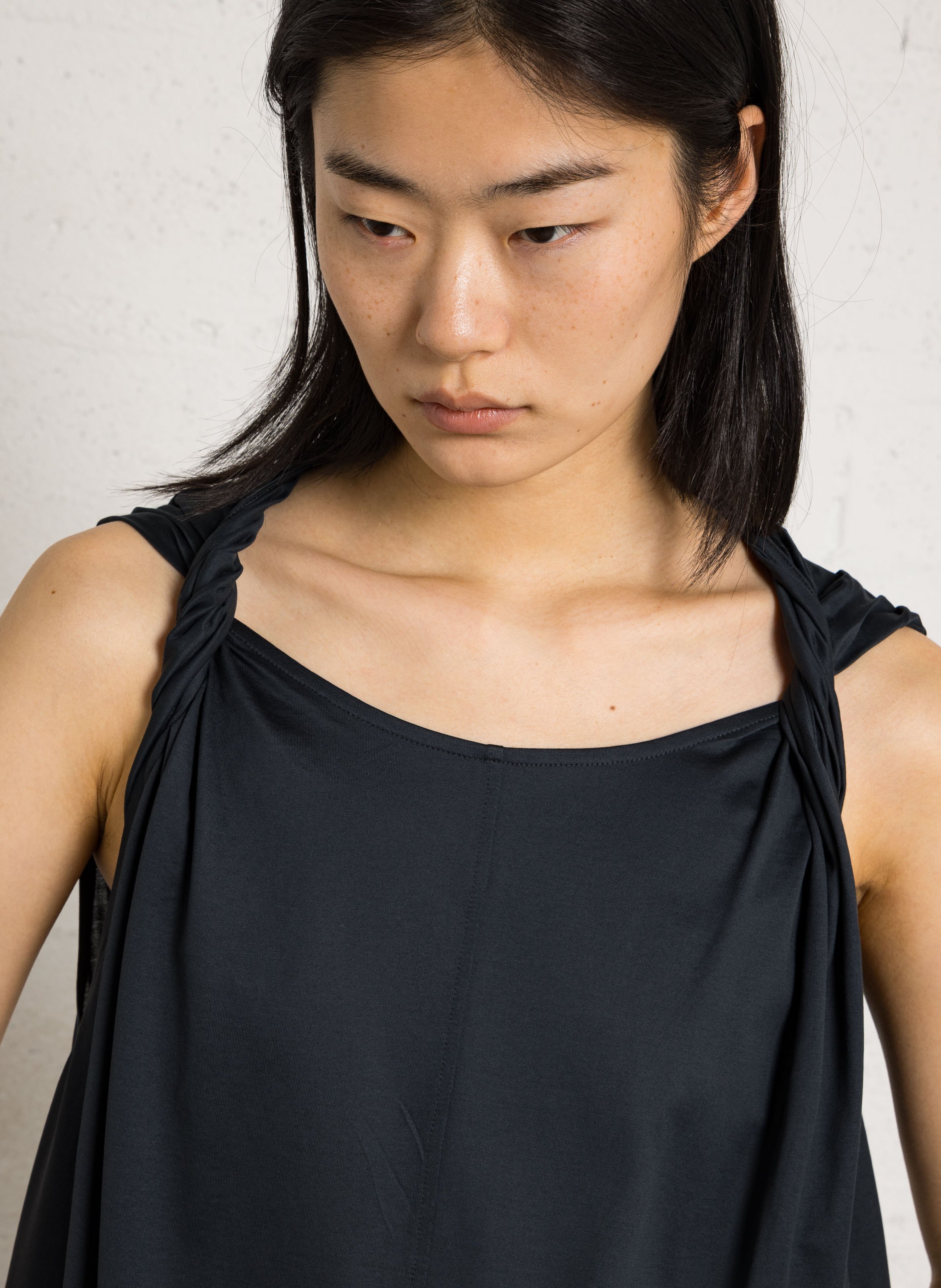 Robe longue col rond en coton bio debby SOEUR Bleu