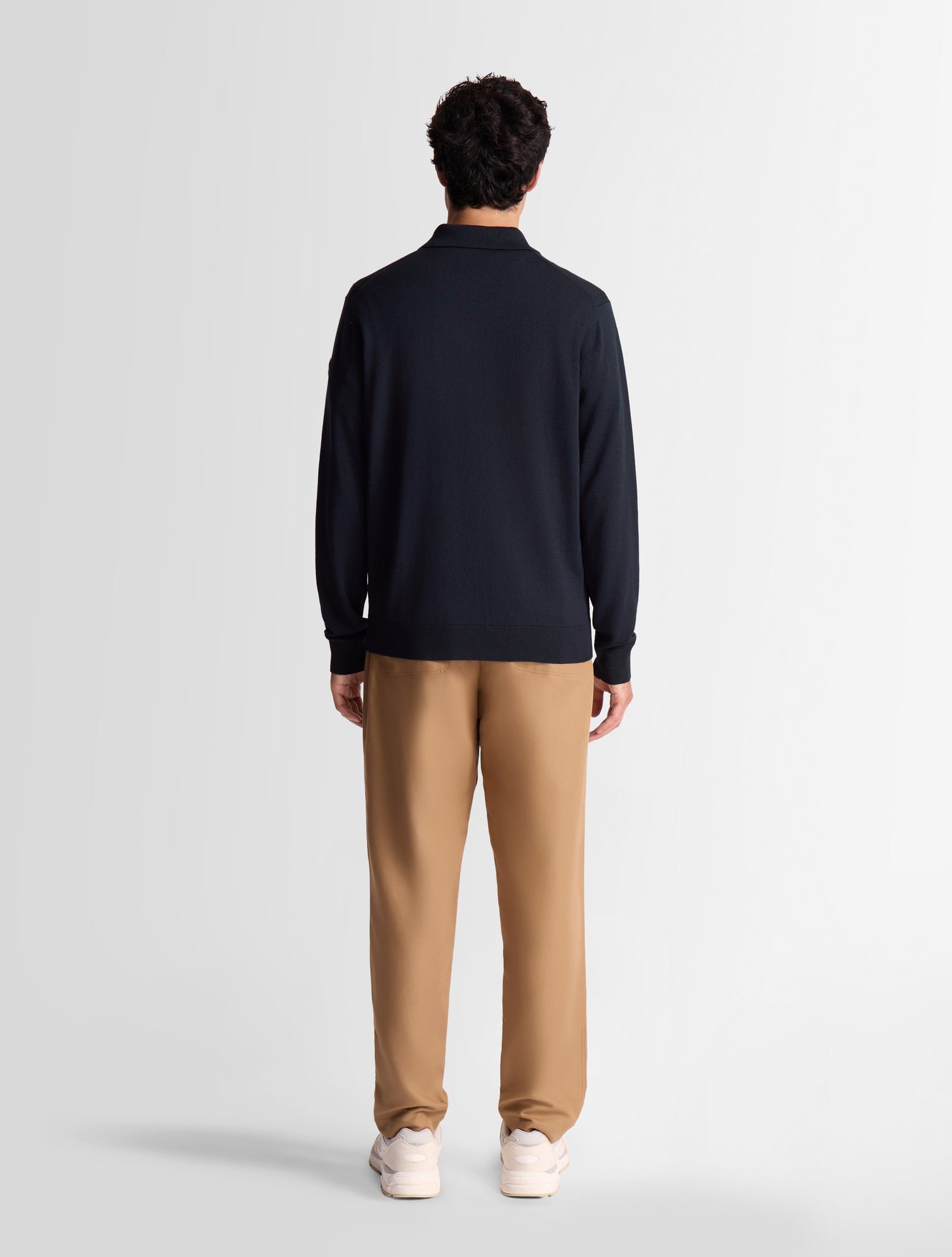 Pull clovon col polo coupe ajustée FUSALP Bleu