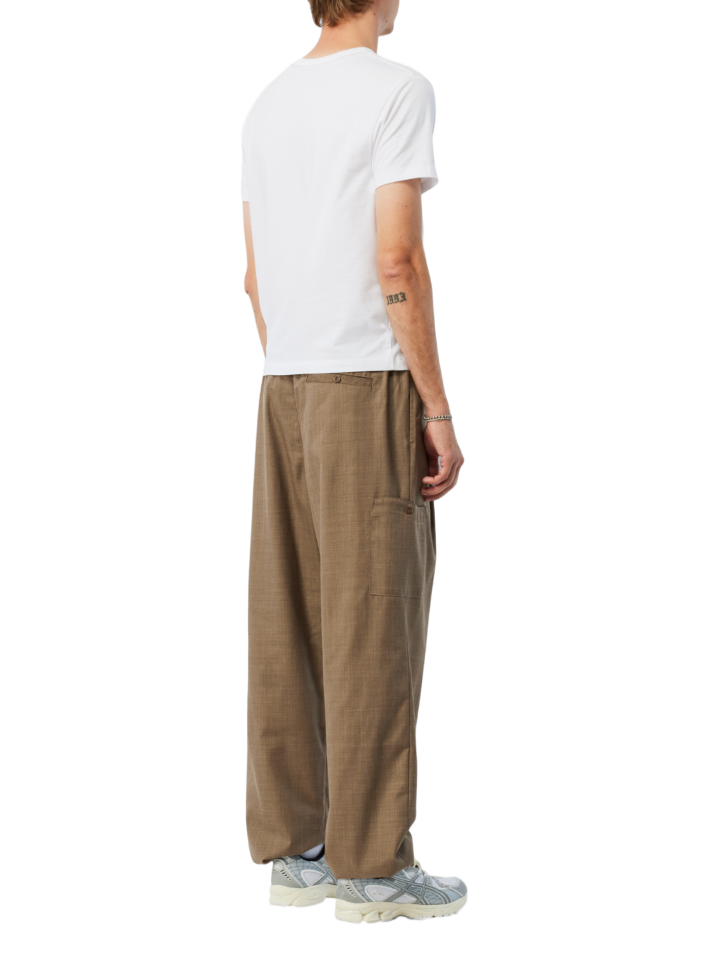 Pantalon cargo à cordon de serrage aux chevilles DIME Beige