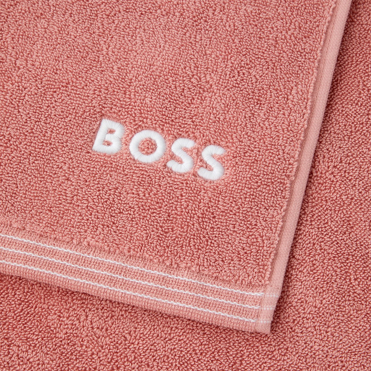 Serviette de toilette  en coton, edge | Rose BOSS HOME Maison