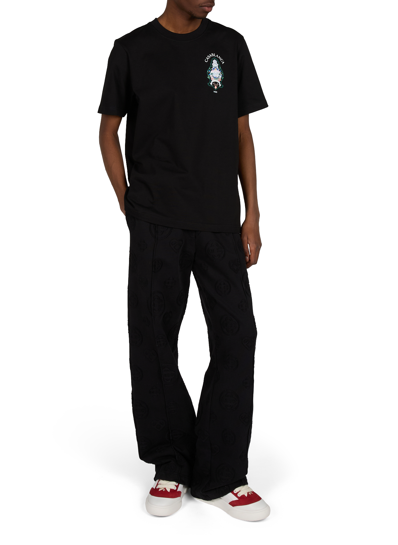 T-shirt Hotel Embleem van katoen CASABLANCA PARIS Veelkleurig