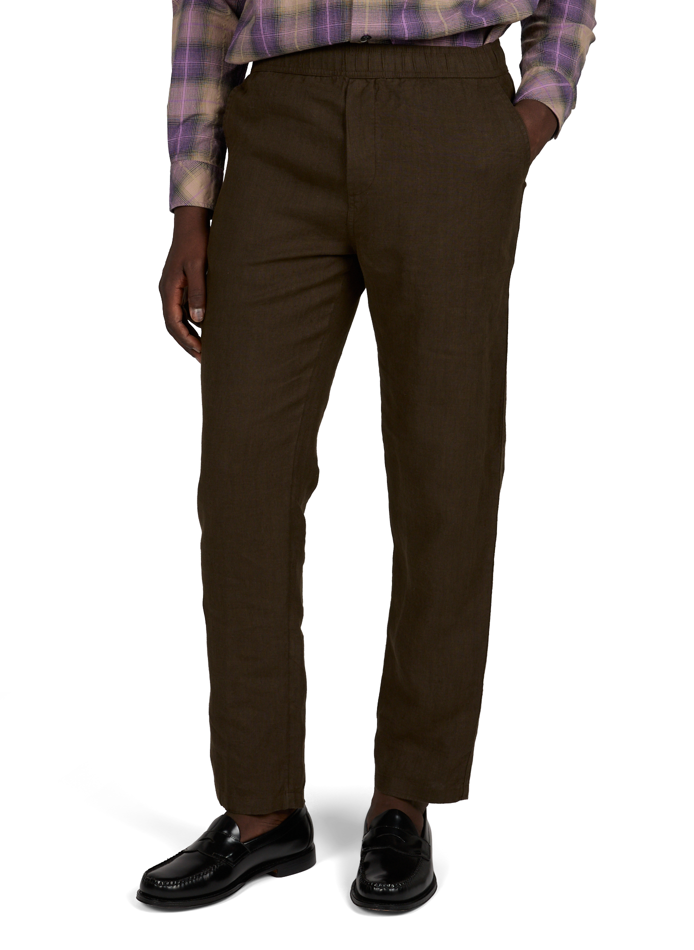 Hoge taille broek in effen kleur SAMSOE SAMSOE Bruin