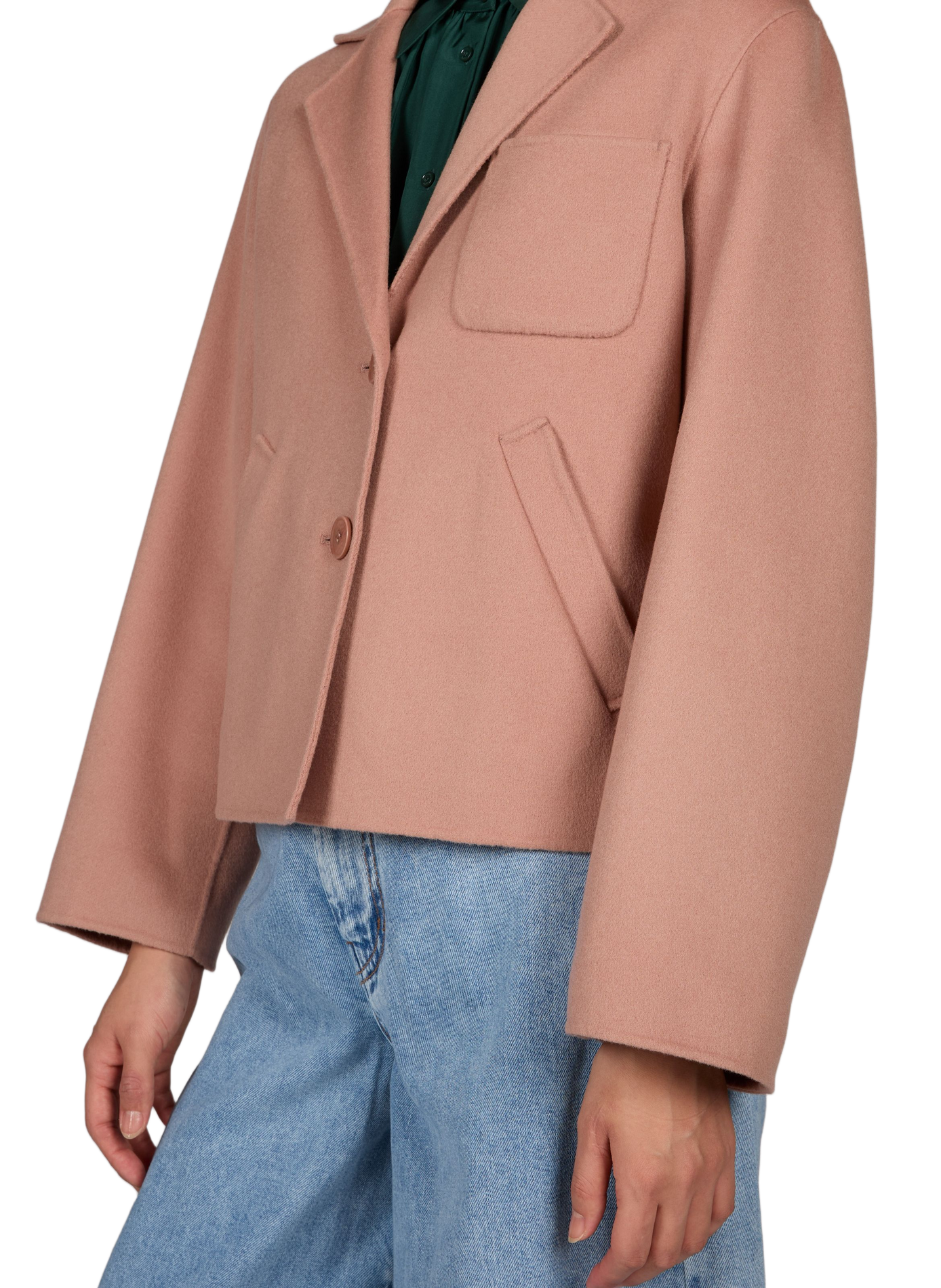 Gerade Wollmischweste mit Gürtel MAX MARA WEEK END Rosa