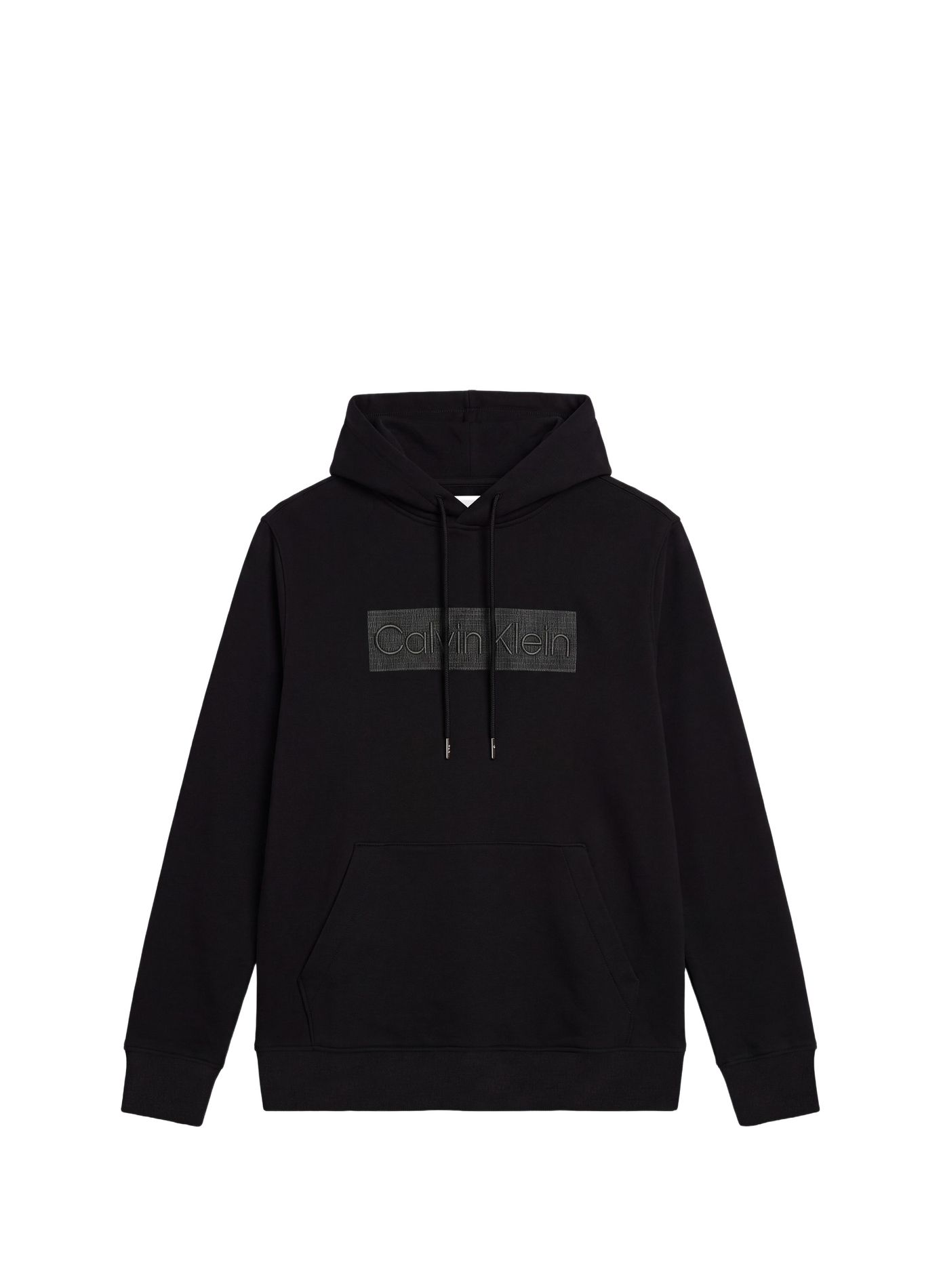 Sweatshirt droit à logo en coton mélangé CALVIN KLEIN Noir