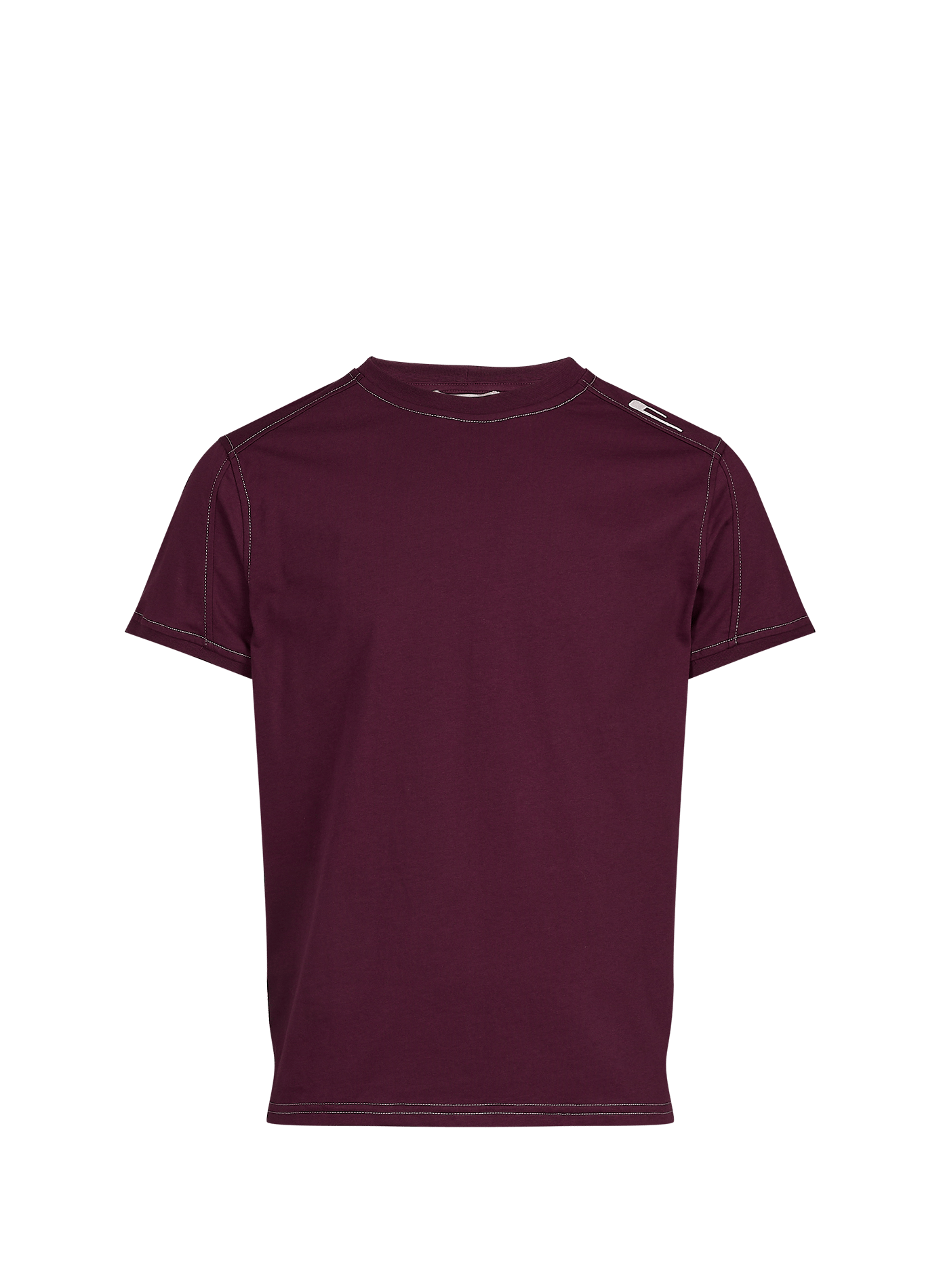 T-Shirt mit einfarbigen Nähten CARRER Rot