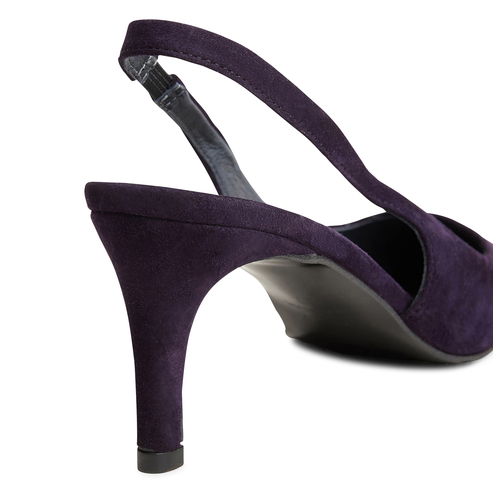 Escarpins slingbacks en cuir velours diamantelle JONAK Violet