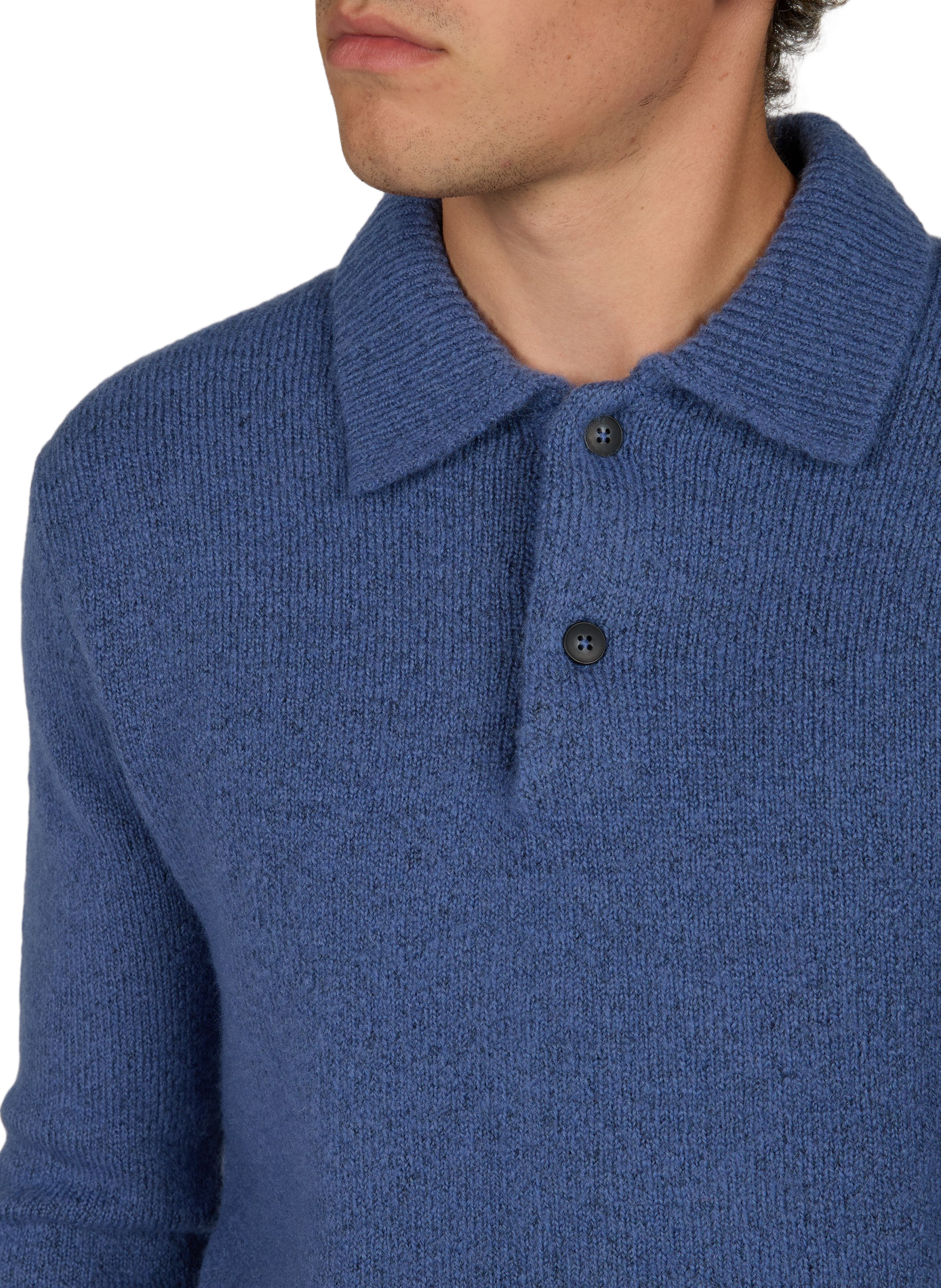 Klassischer Cardigan aus gemischter Wolle ANNARR Blau