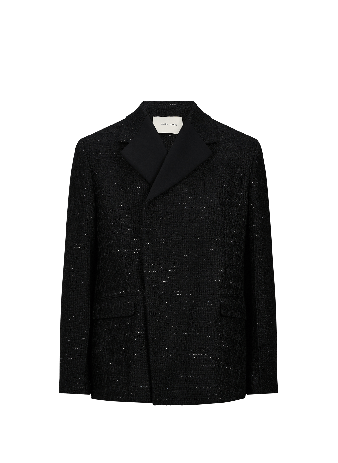 Veste de tailleur droite texturée ENTIRE STUDIOS Noir