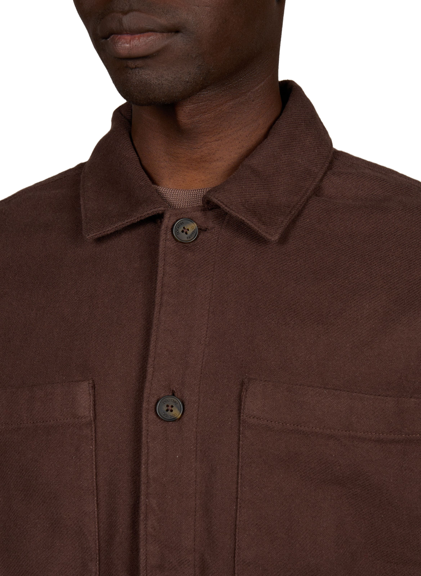 Chemise droite rayée en coton  DOCKERS Marron