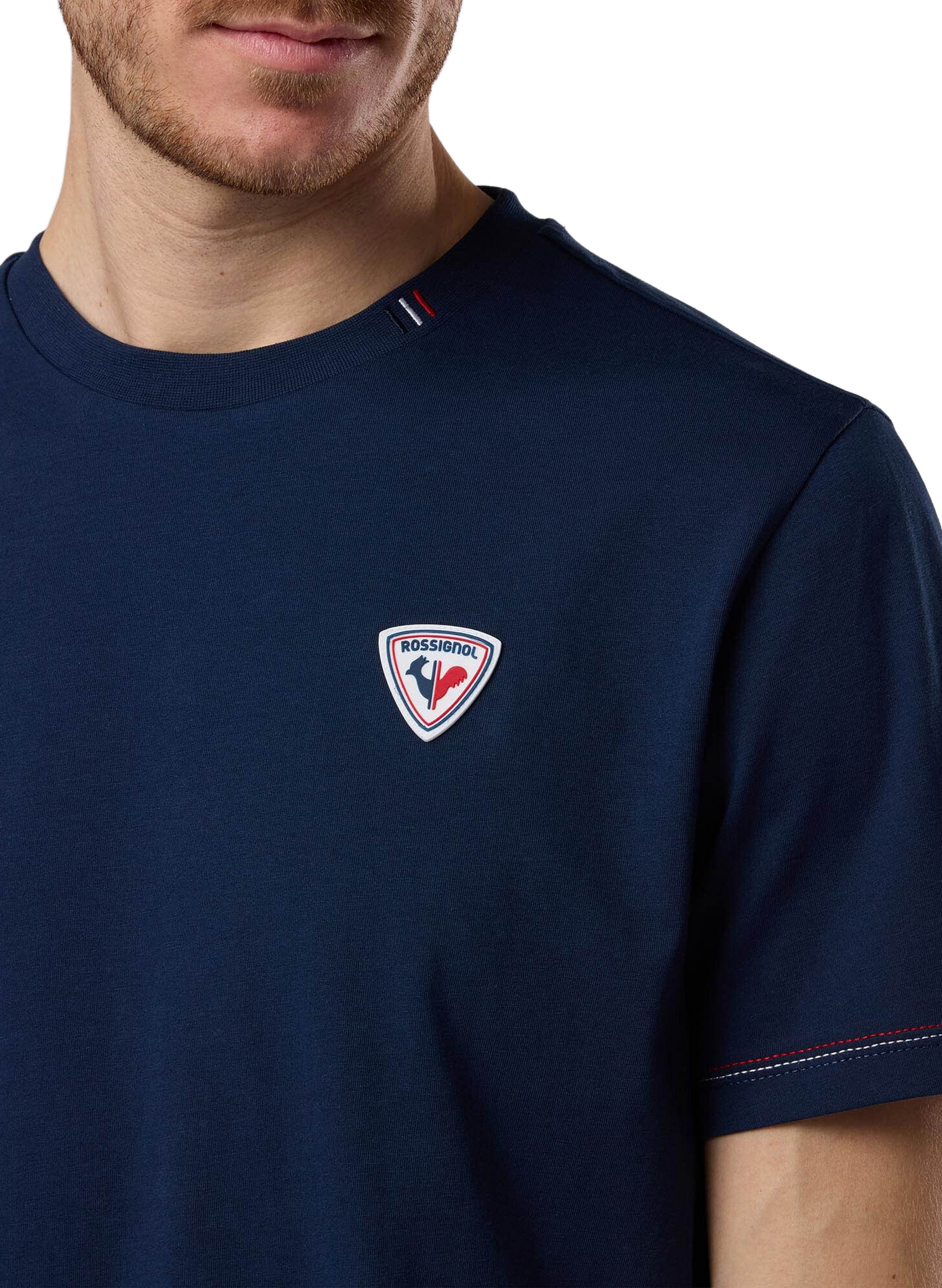 T-shirt droit col rond en coton ROSSIGNOL Blau