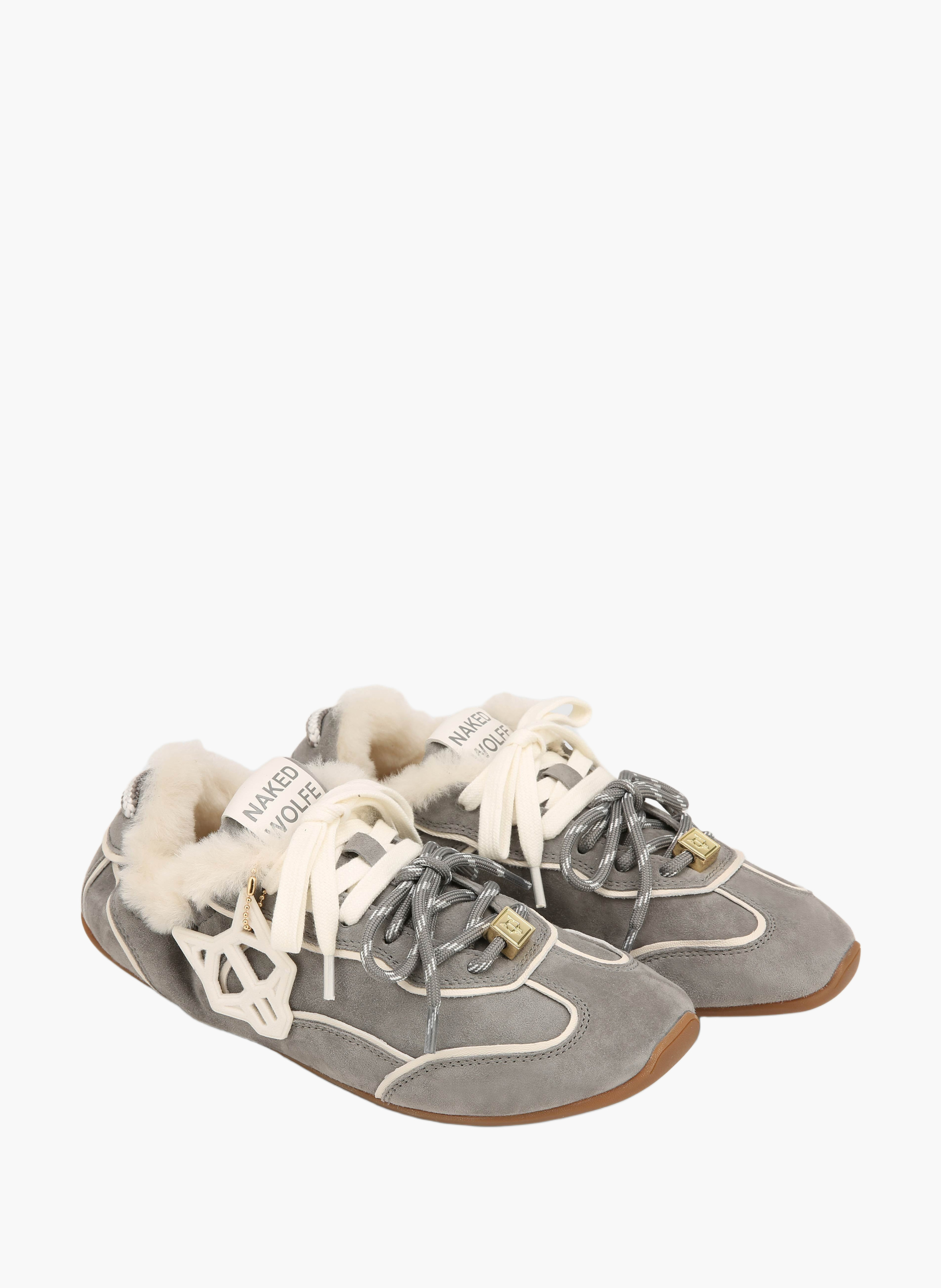 Soul-sneakers van schapenvacht NAKED WOLFE Grijs