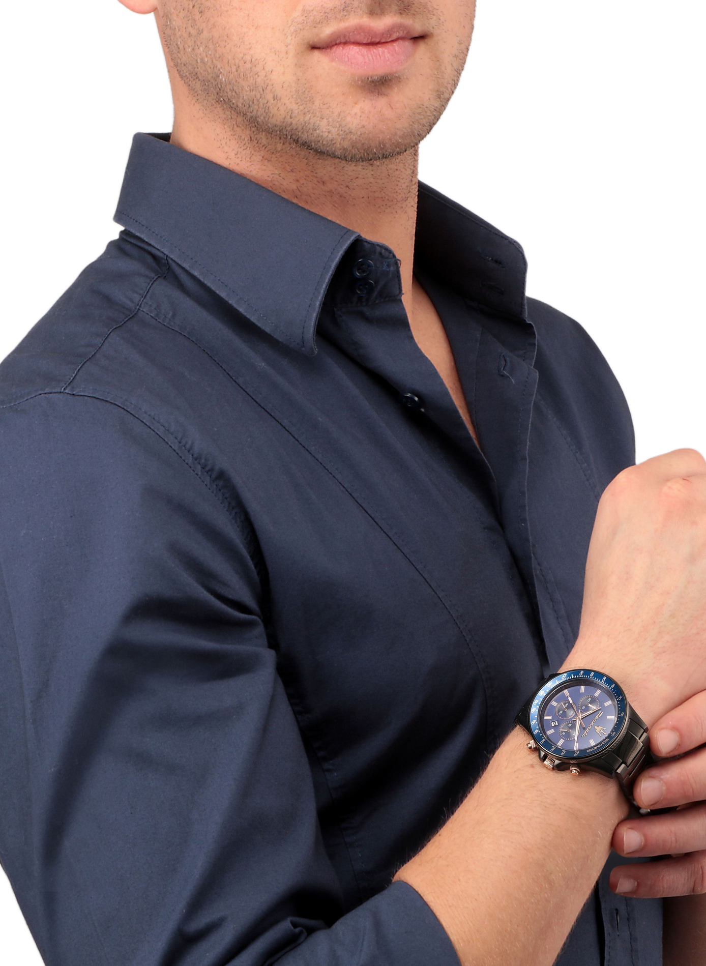 Montre quartz en acier inoxydable MASERATI Bleu