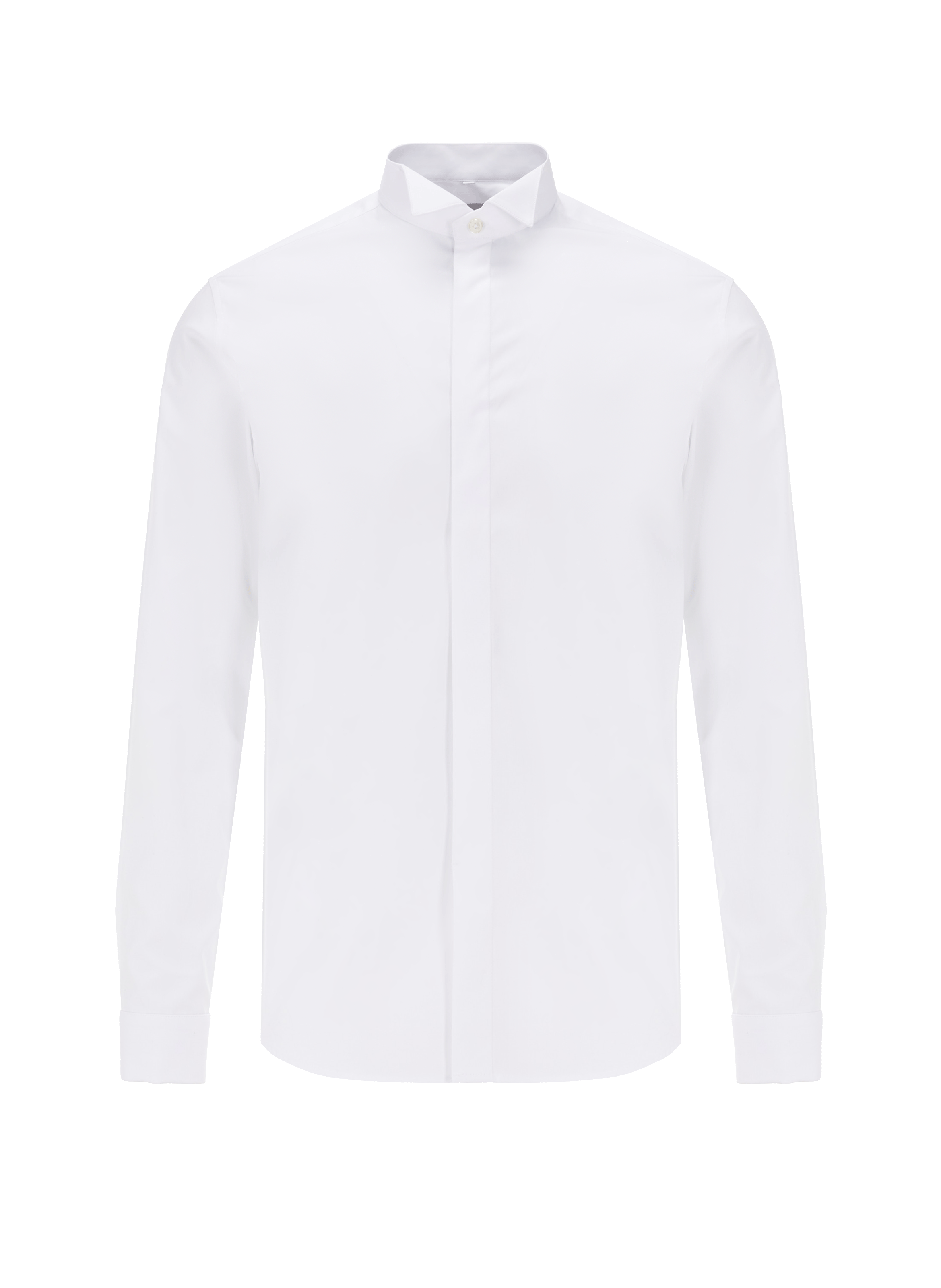 AU PRINTEMPS PARIS Chemise slim en popeline de coton Blanc