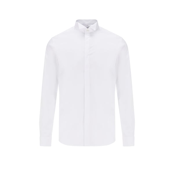 Chemise slim en popeline de coton
