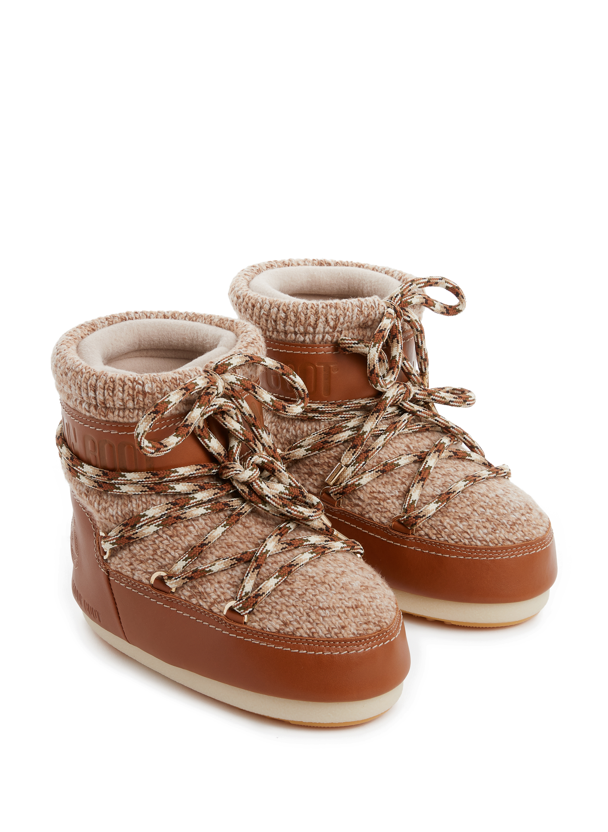 Après-ski Moon Boot X Chloé en laine et cuir