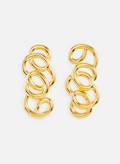 Gold brass earrings DESTREE 