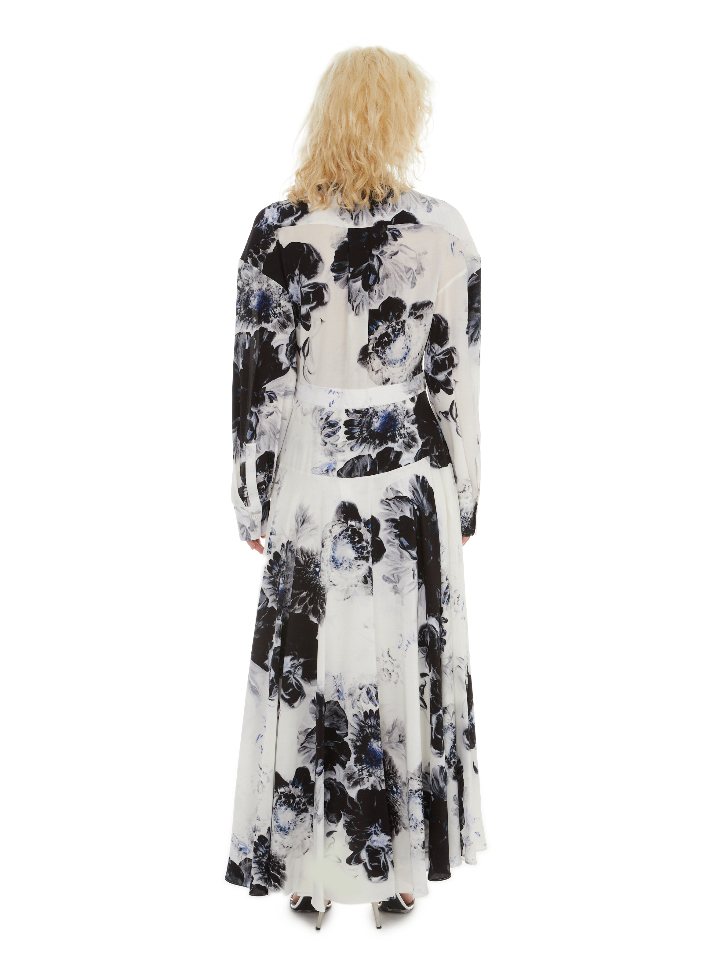 Robe longue à motif en soie  Multicolore