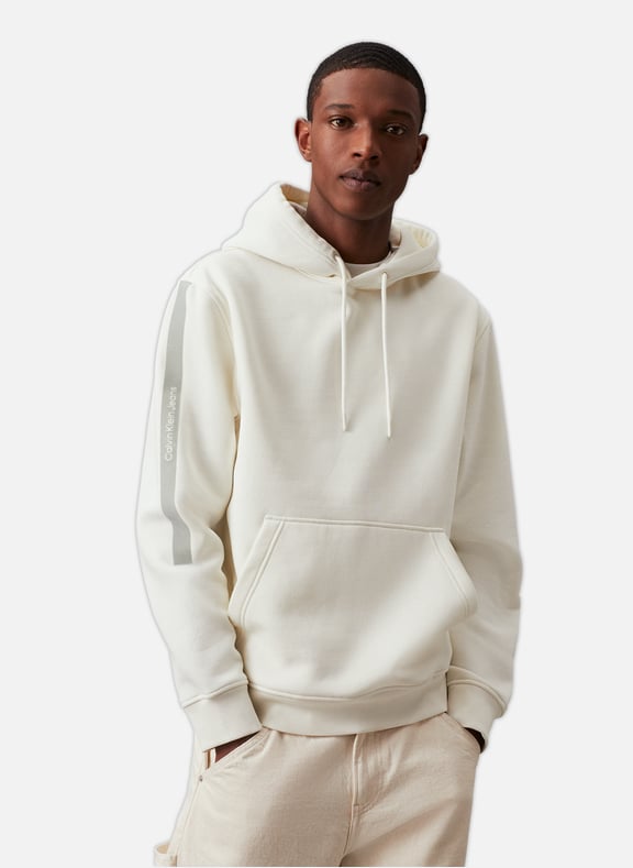 Cotton fleece-blend hoodie Beige by CALVIN KLEIN CALVIN KLEIN Cotton fleece-blend hoodie Beige