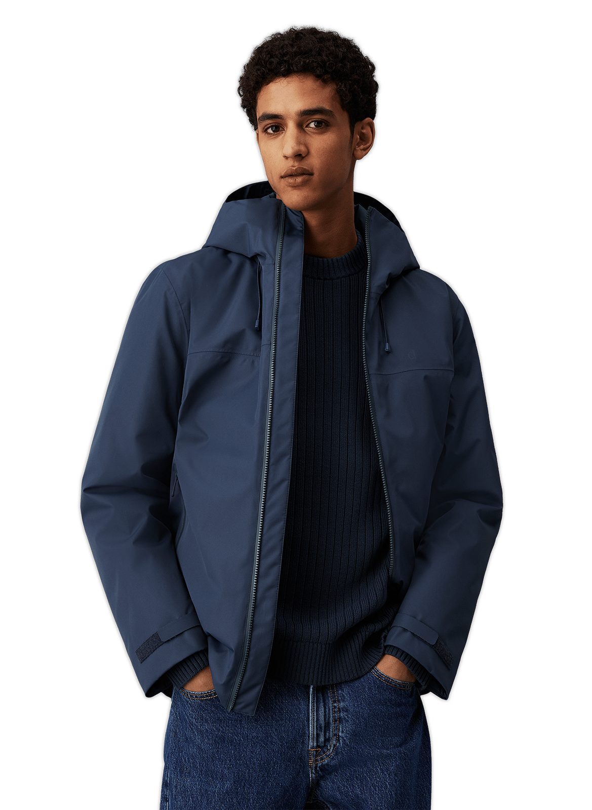 Veste parka courte  CALVIN KLEIN Bleu