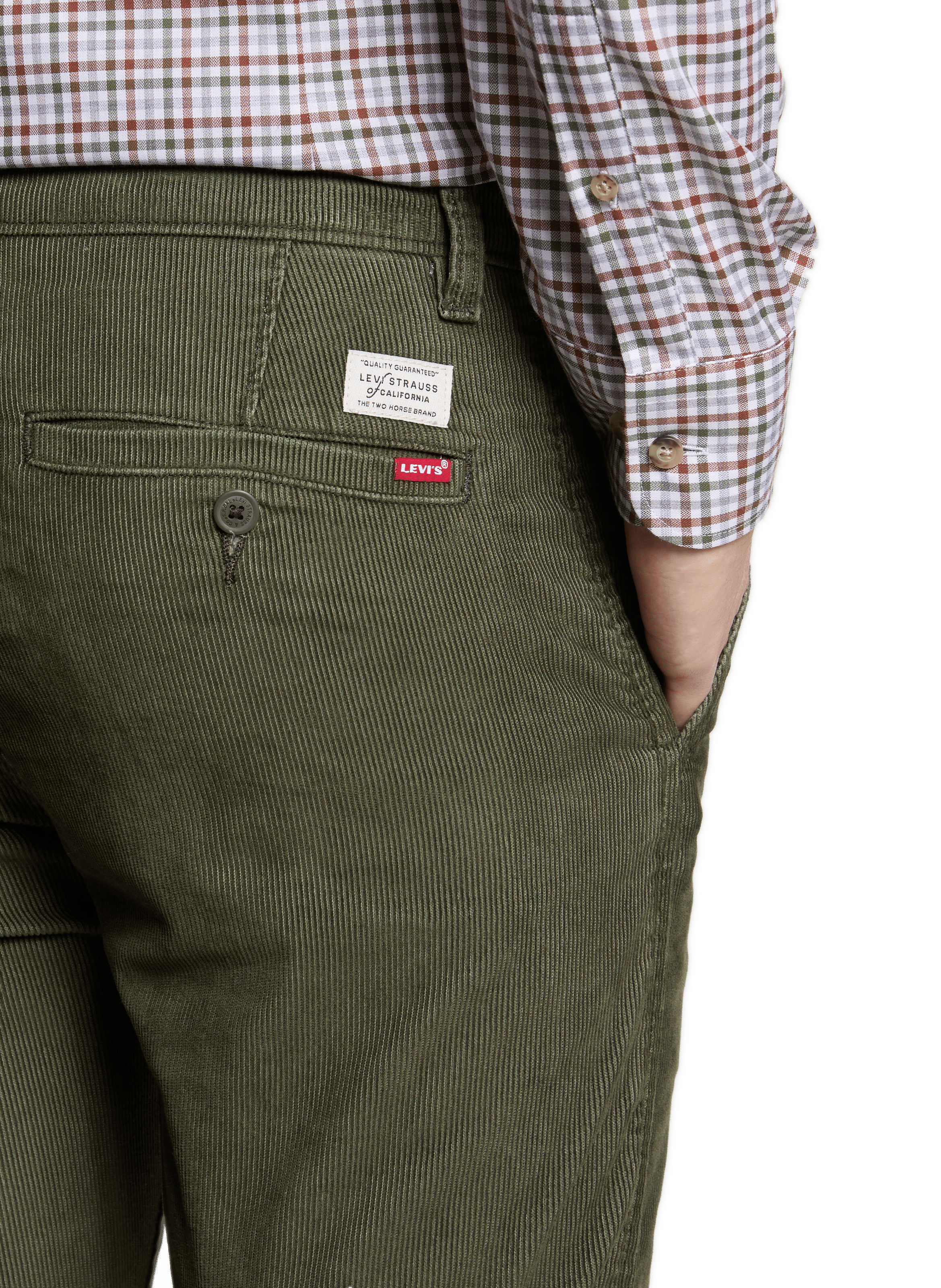 Ribbed trousers LEVI'S Green