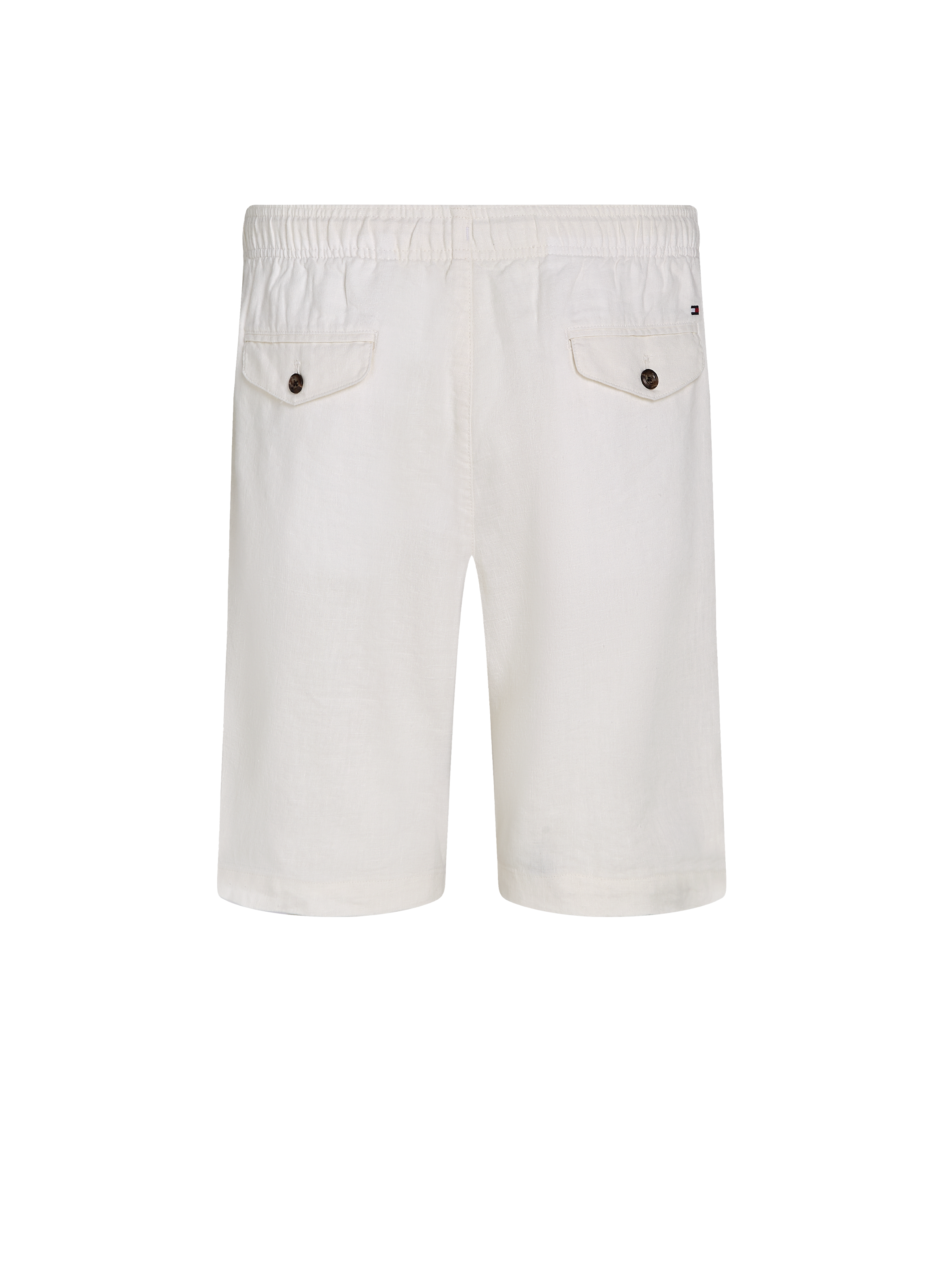 Short en lin mélangé TOMMY HILFIGER Blanc