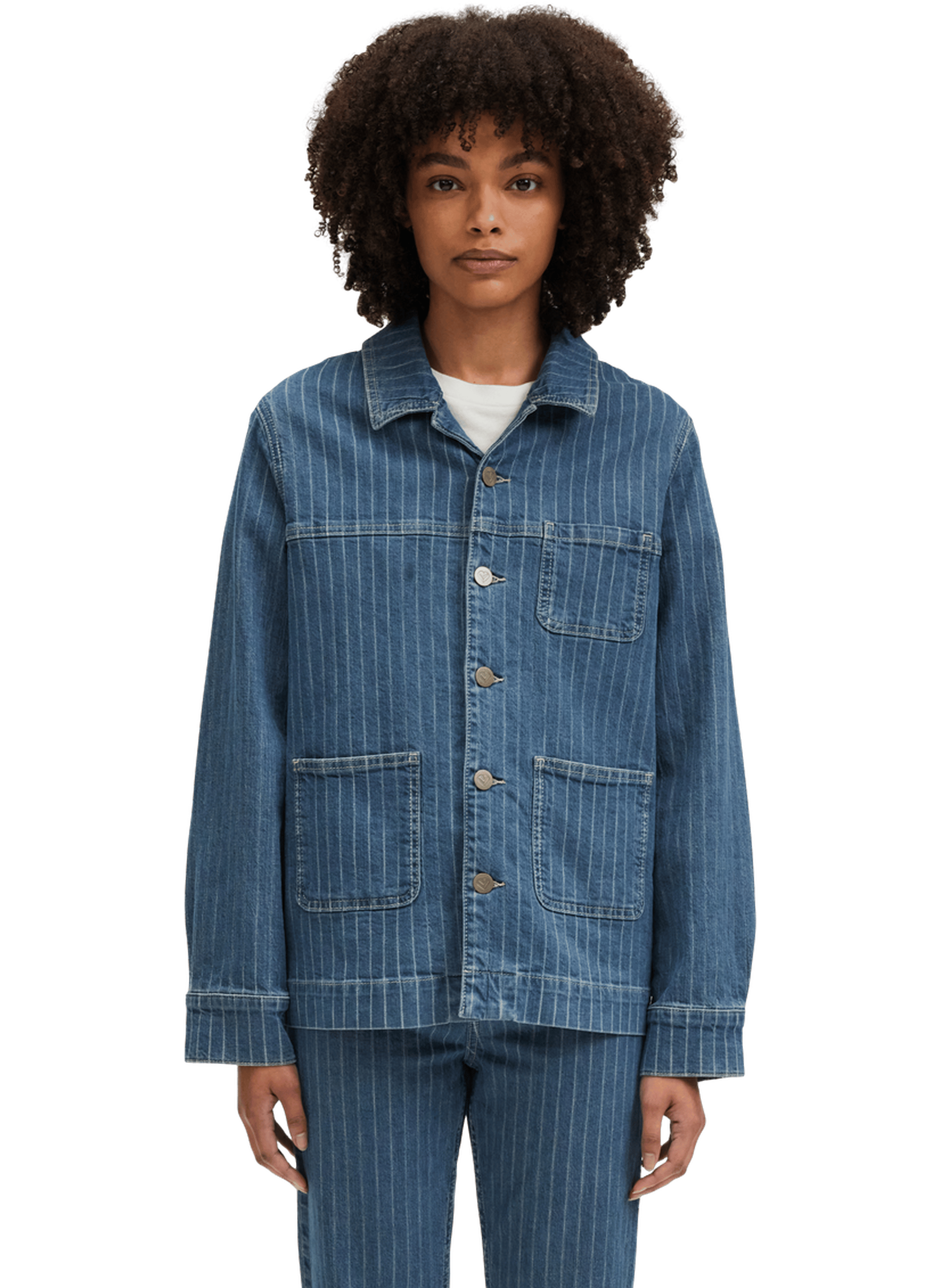 Surchemise en denim rayée - remie PABLO Bleu