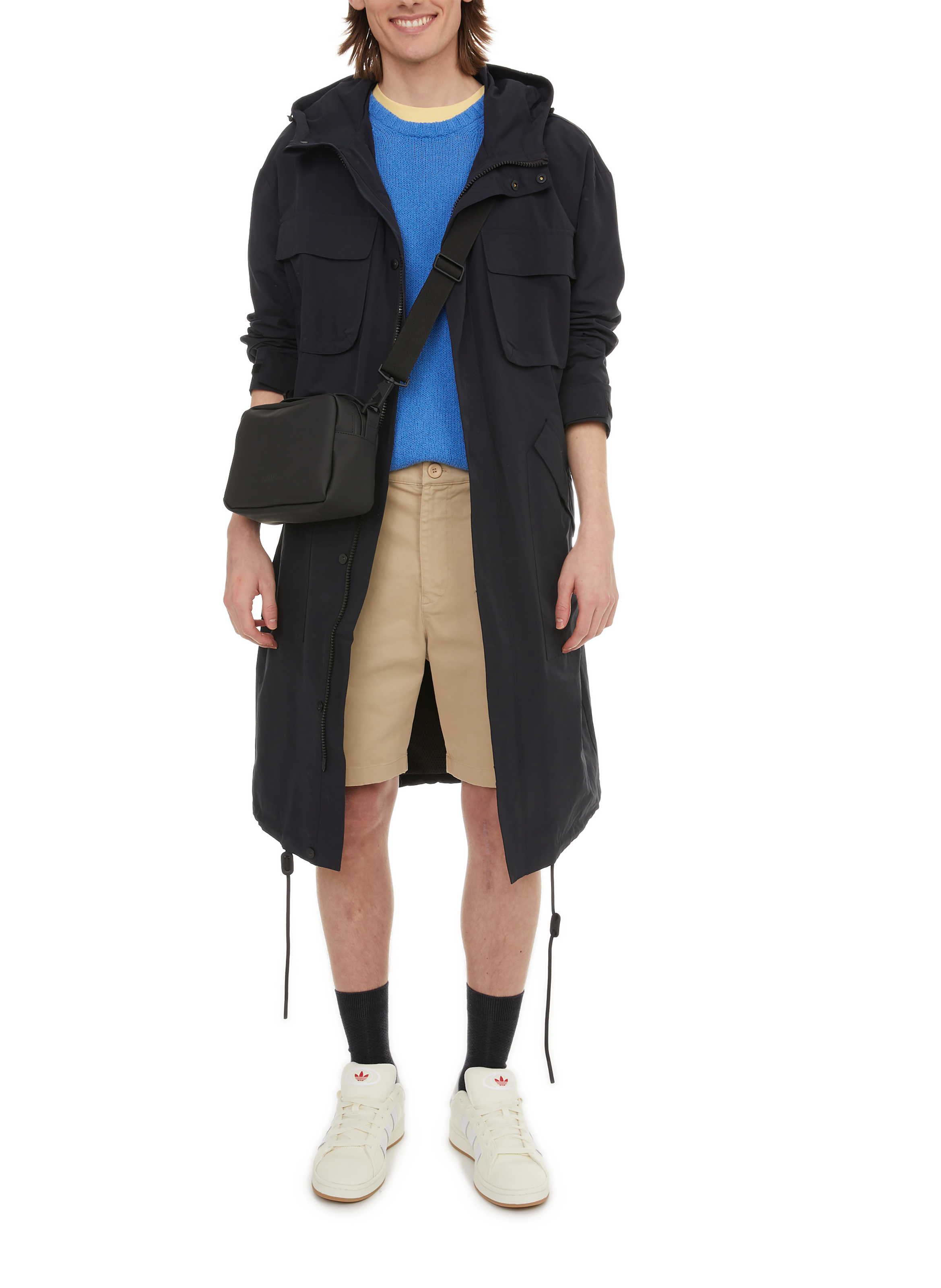 Parka longues en coton mélangé  SAISON 1865 Bleu