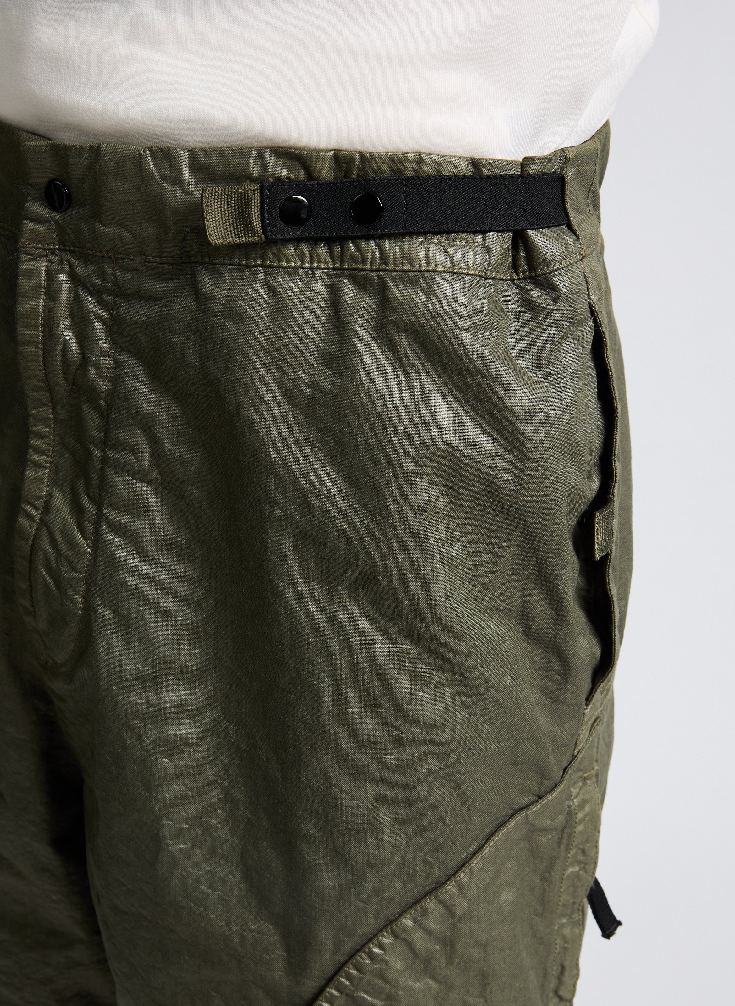 Textured logo Bermuda shorts STONE ISLAND Green