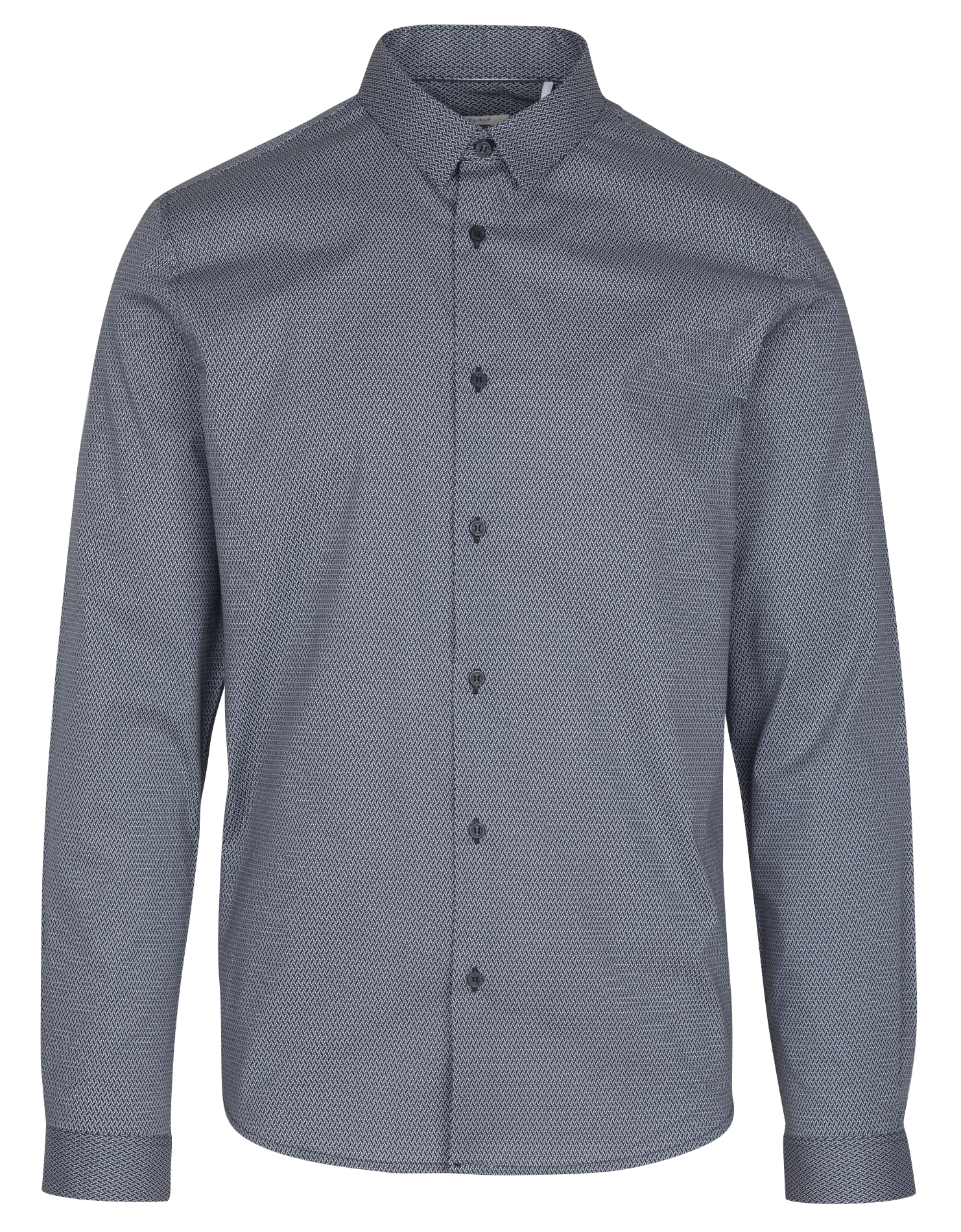 Chemise col classique en coton mélangé IKKS Bleu