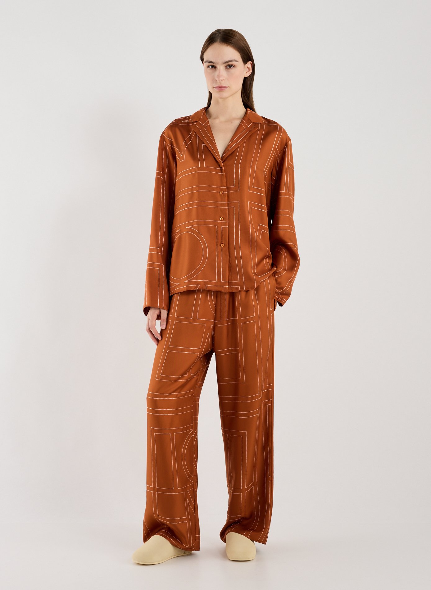 Silk Trousers TOTEME Orange