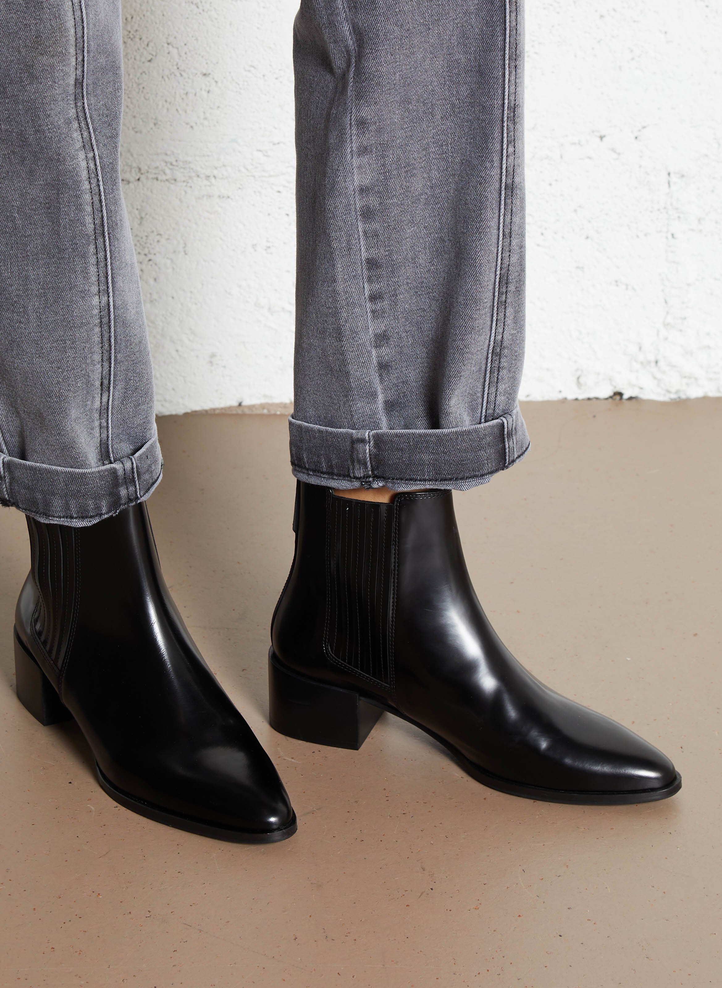 Bottines en cuir n°408 RIVECOUR Noir