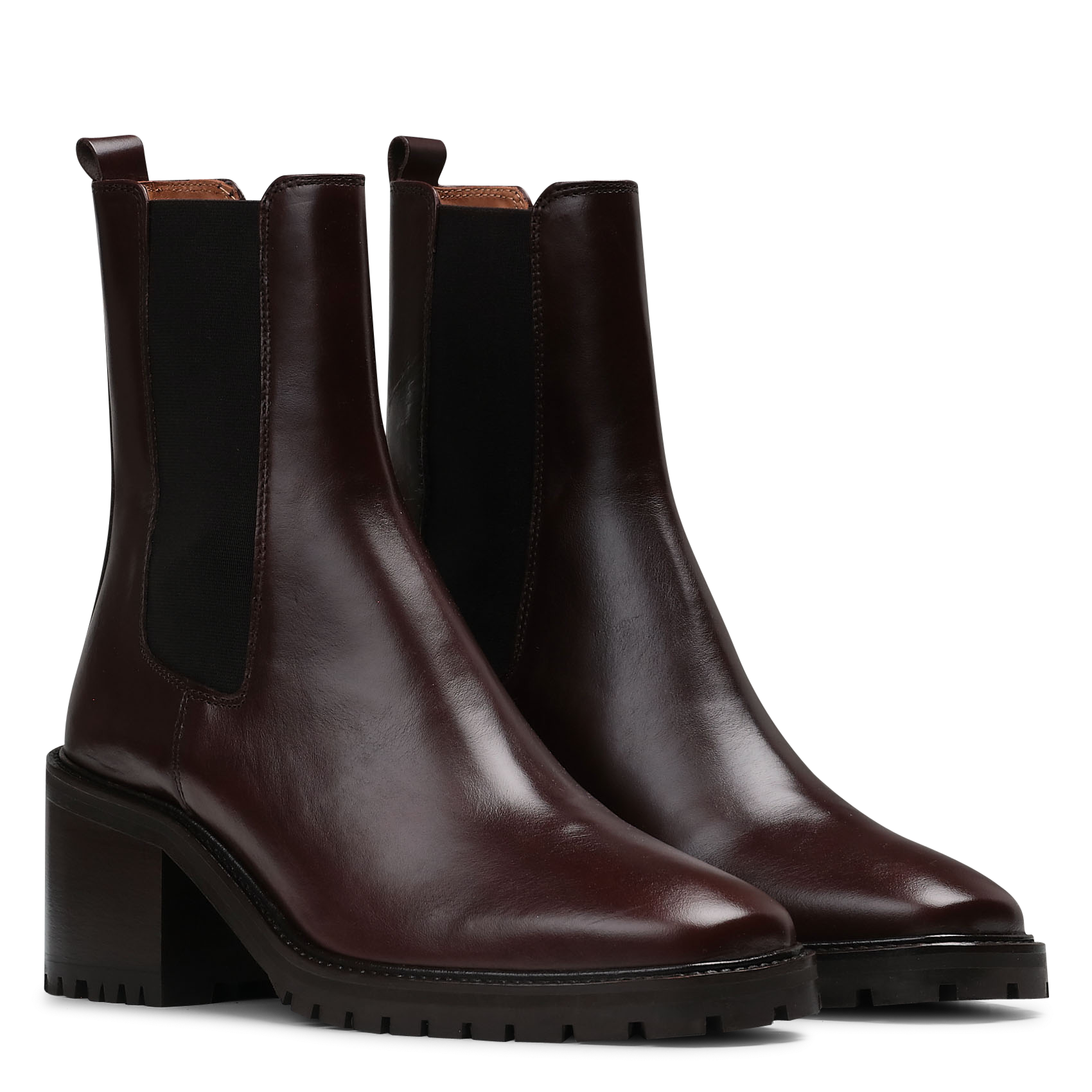 Bottines à talons en cuir n°559 RIVECOUR Marron