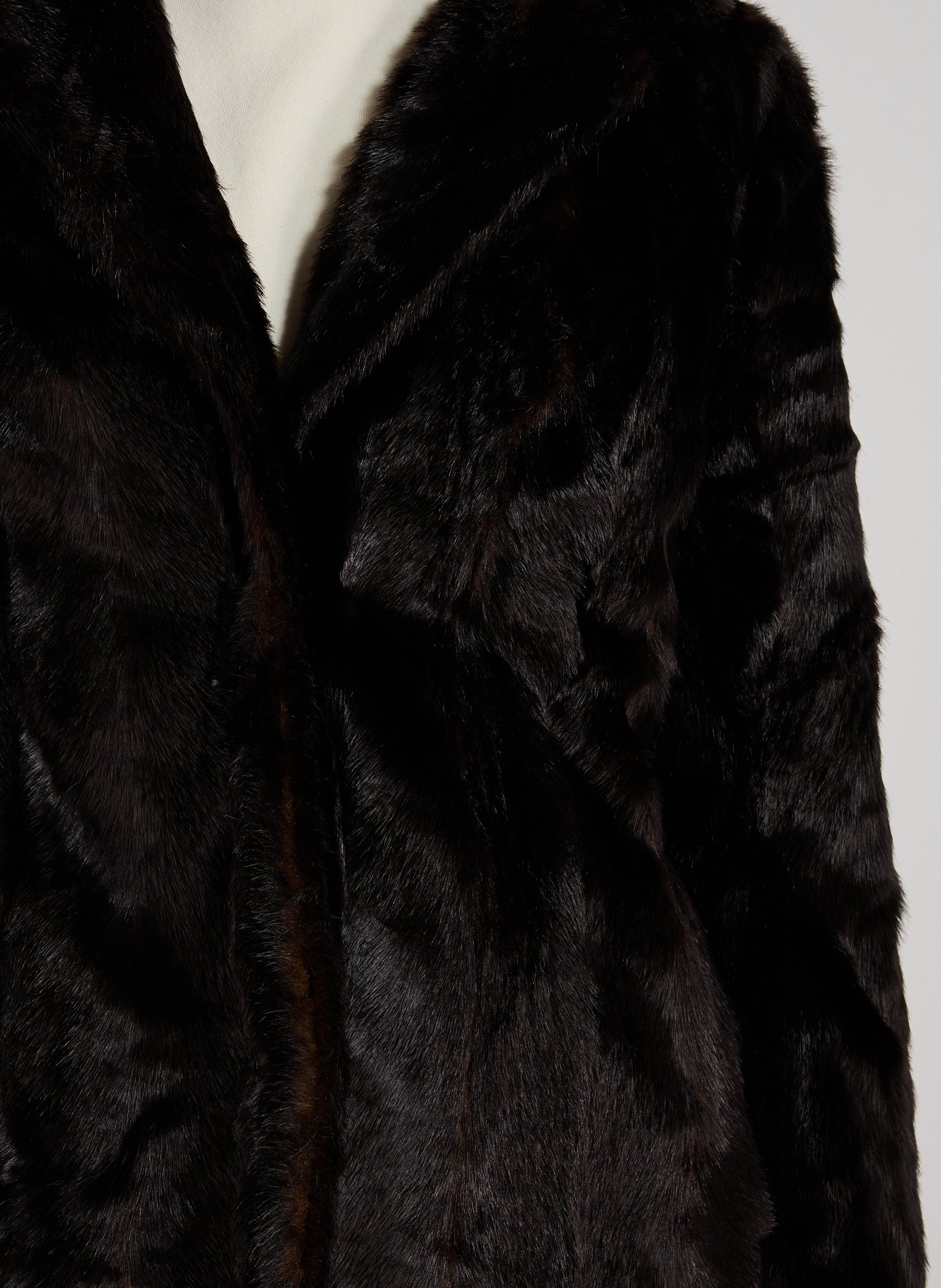 Manteau long aspect fourrure  TOPSHOP Marron