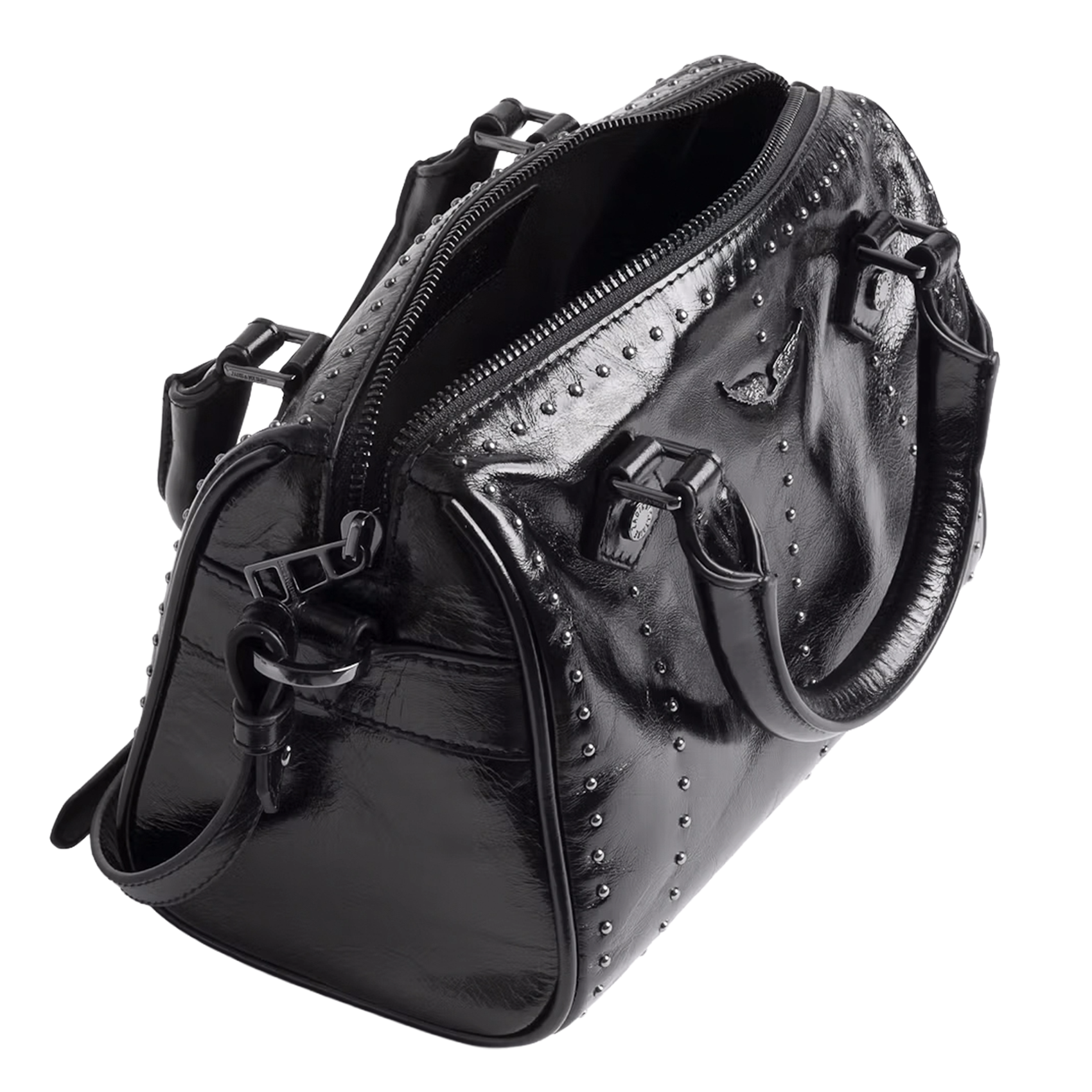 Sac bandoulière en cuir verni xs sunny ZADIG&VOLTAIRE Noir