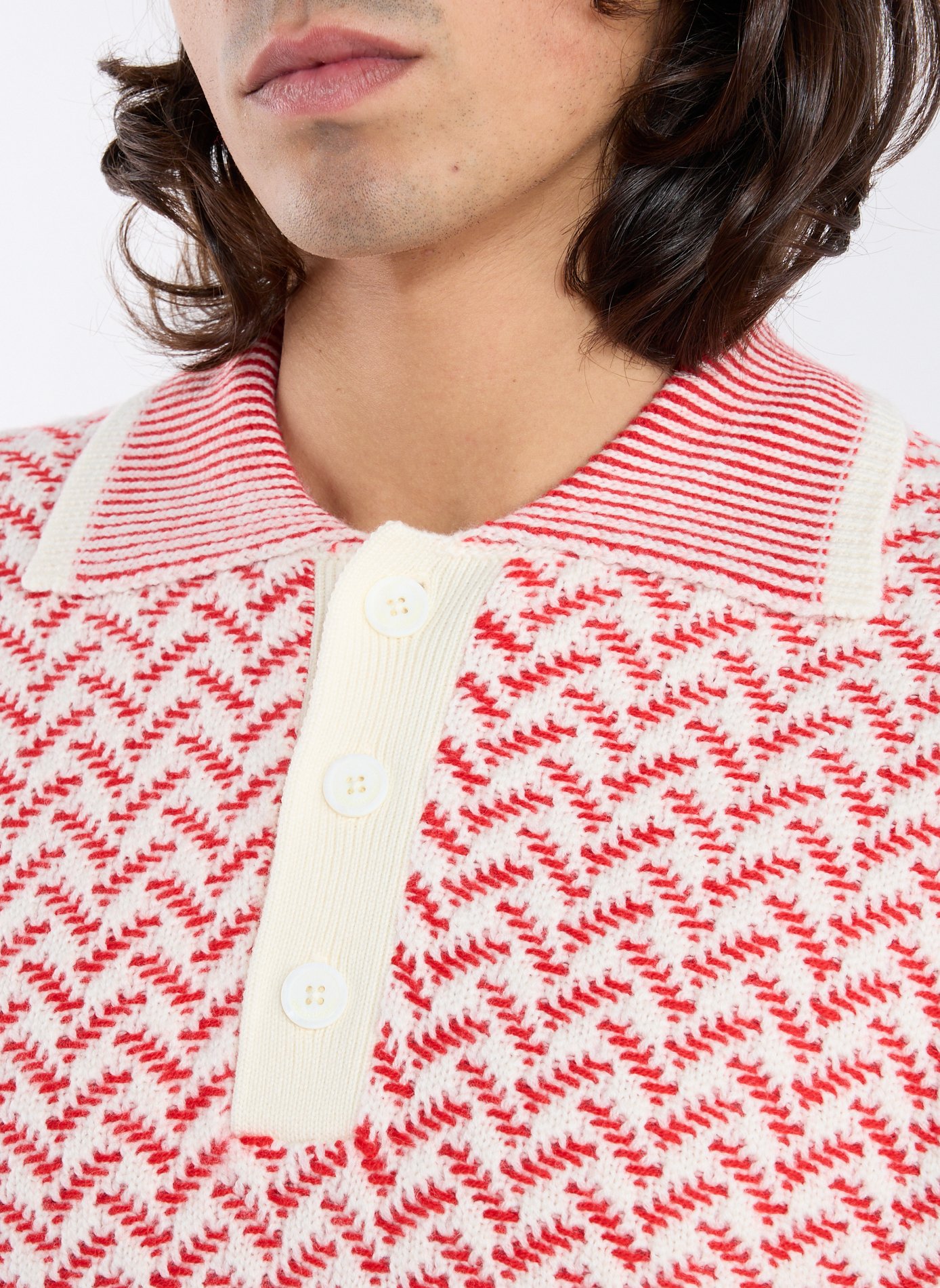 Pull La maille Chevron DROLE DE MONSIEUR Rouge