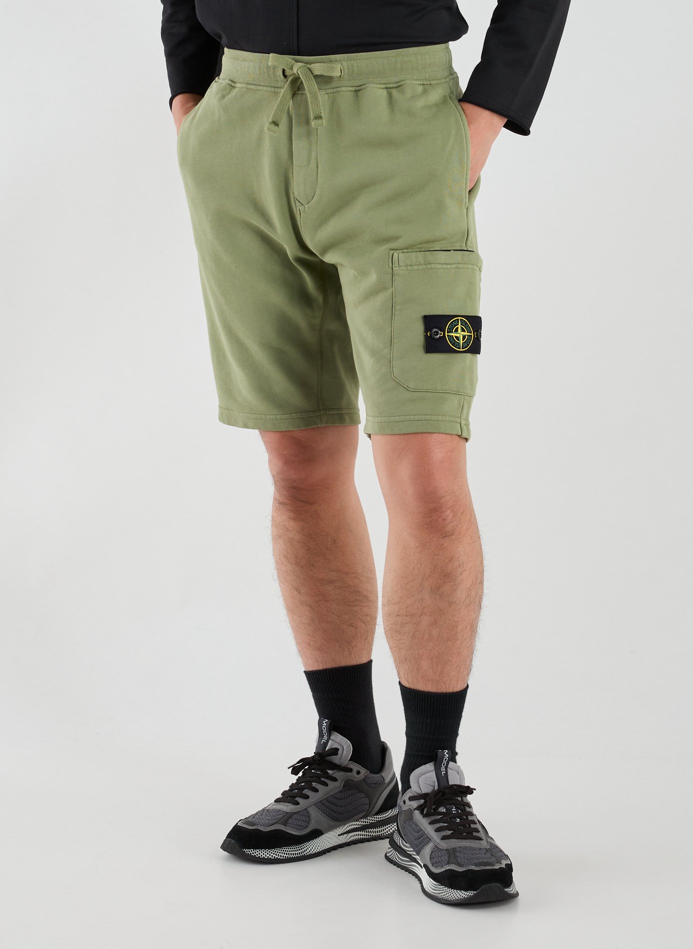 Plain cotton shorts STONE ISLAND Green