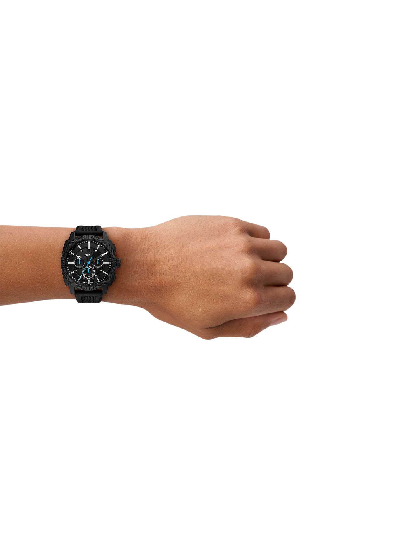 Montre Machine bracelet en cuir FOSSIL Noir