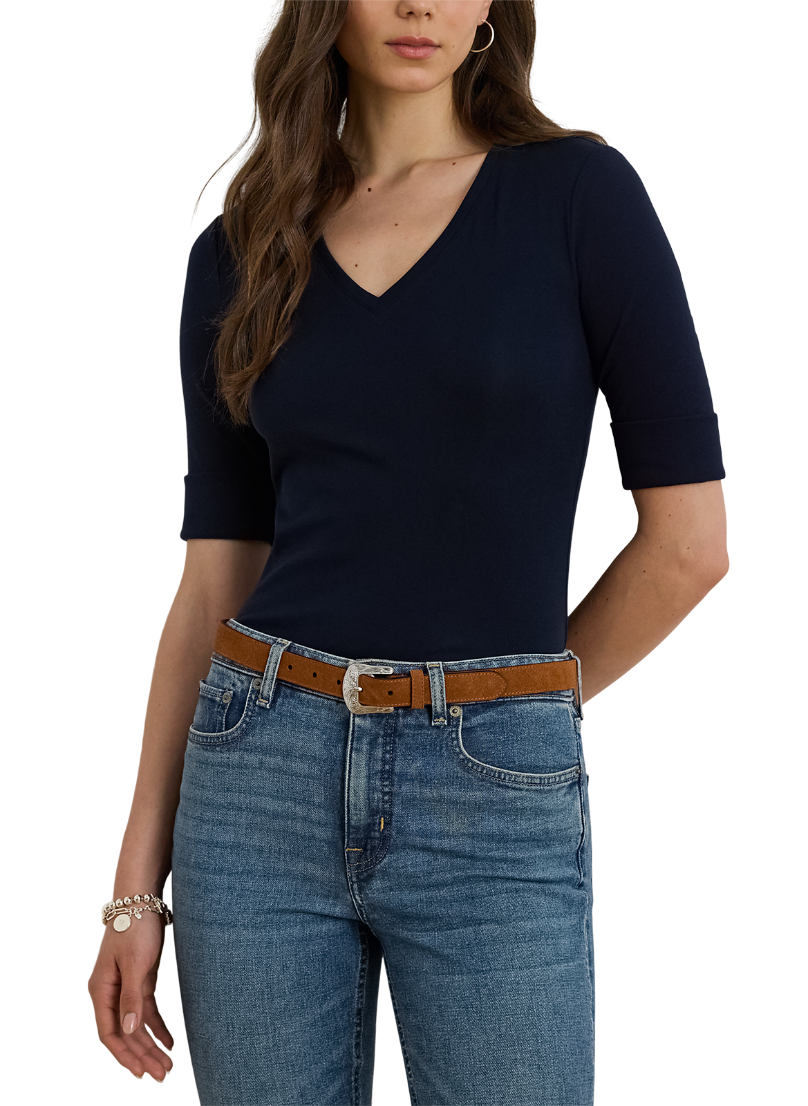 Classic Cotton T-Shirt LAUREN Blue