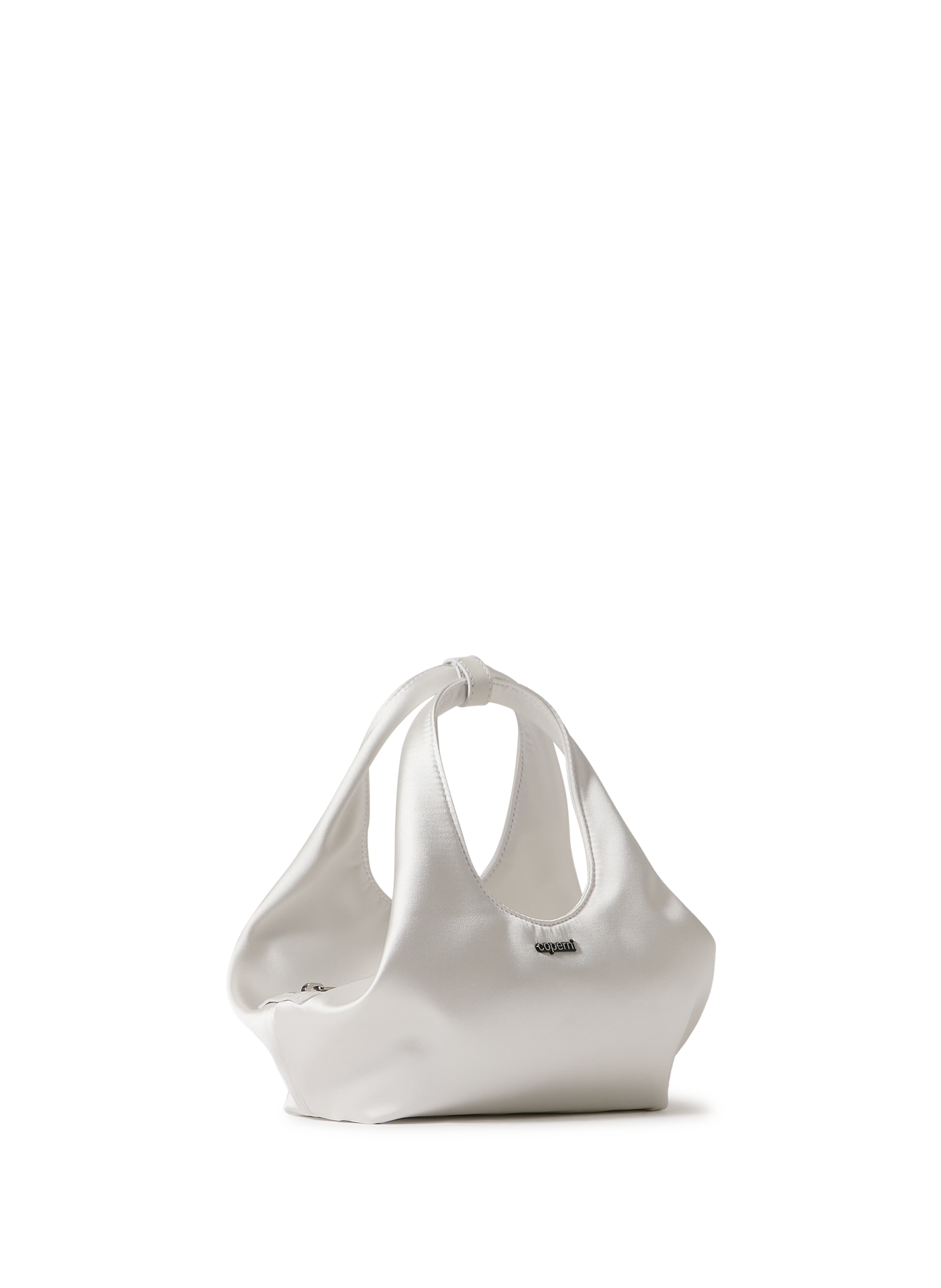 Sac à main mini Folded satiné COPERNI Blanc