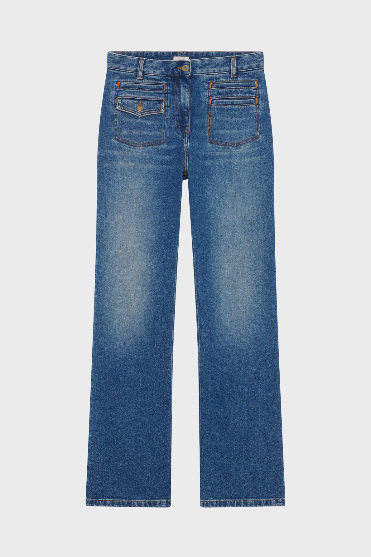 Jean flare délavé - brenda PABLO Bleu