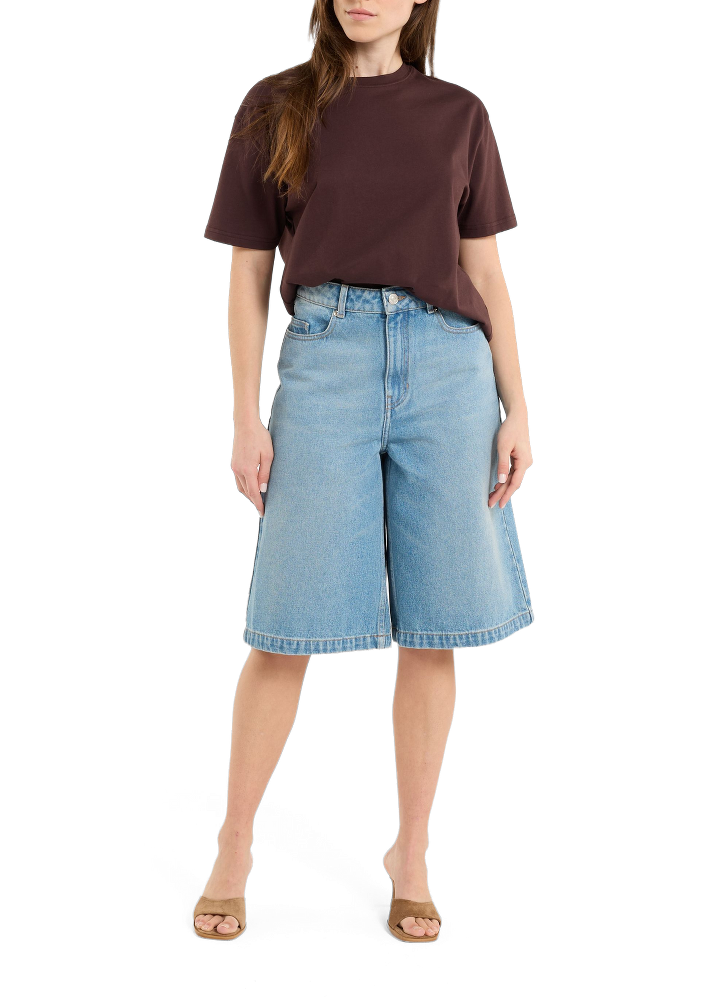 Classic Cotton T-Shirt SAISON 1865 Brown