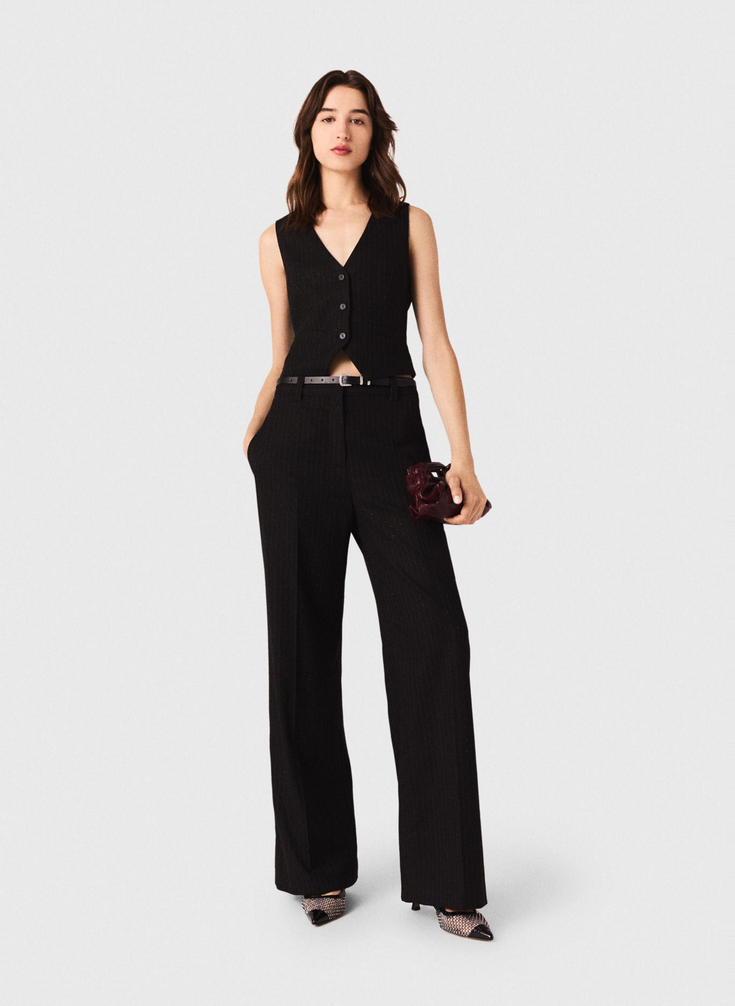 Gilet de costume MAJE Noir