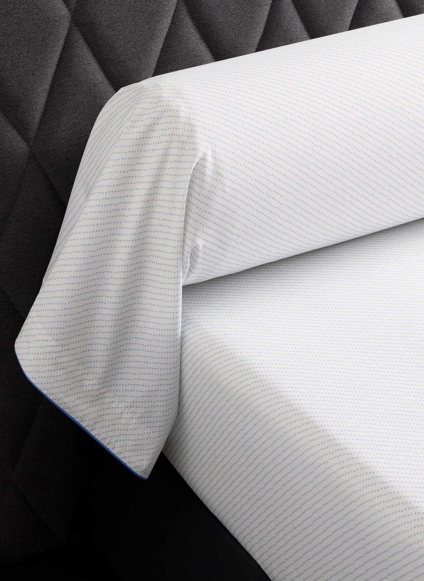 Taie de traversin pastel ANNE DE SOLENE Blanc