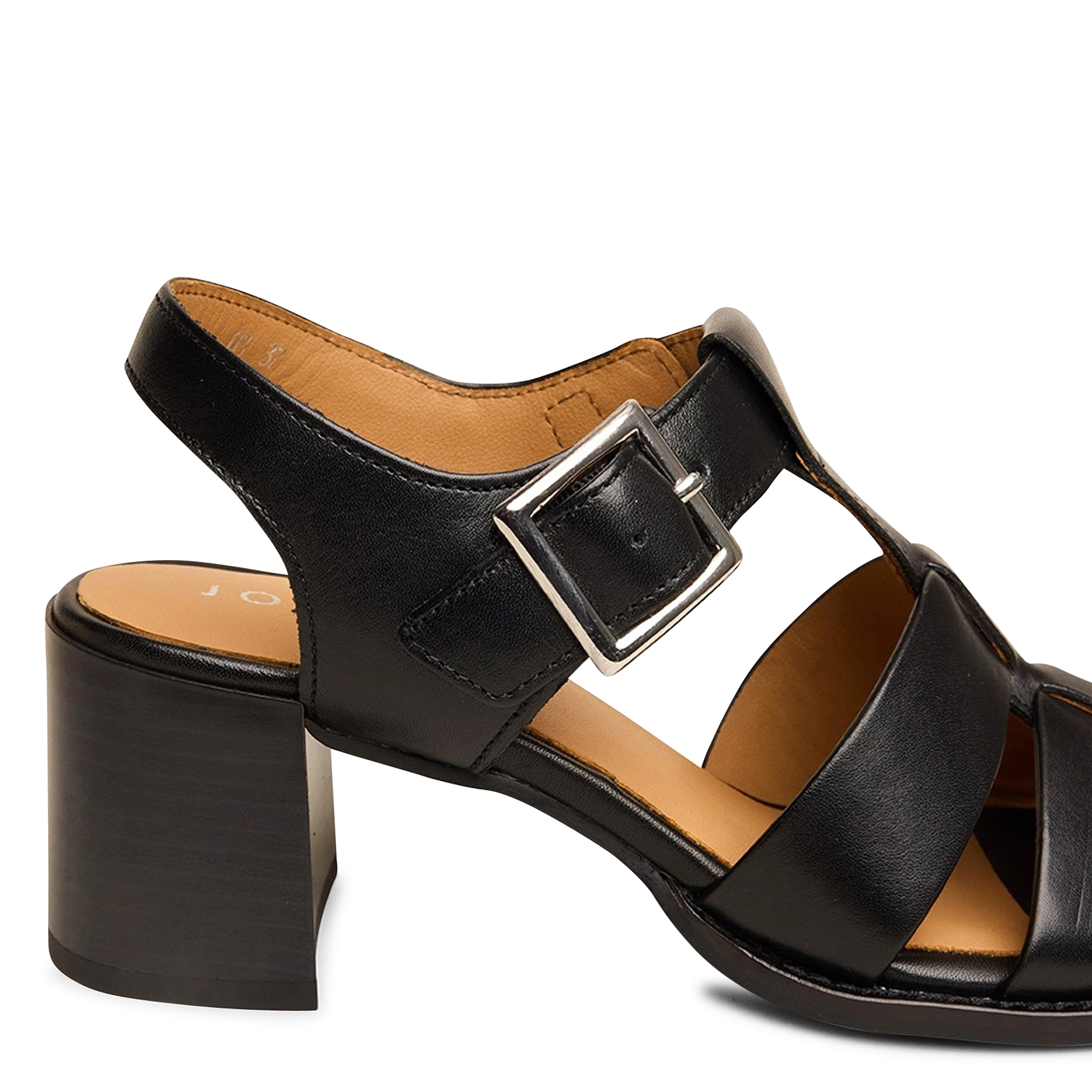 Sandales à talons en cuir alexandrie JONAK Noir