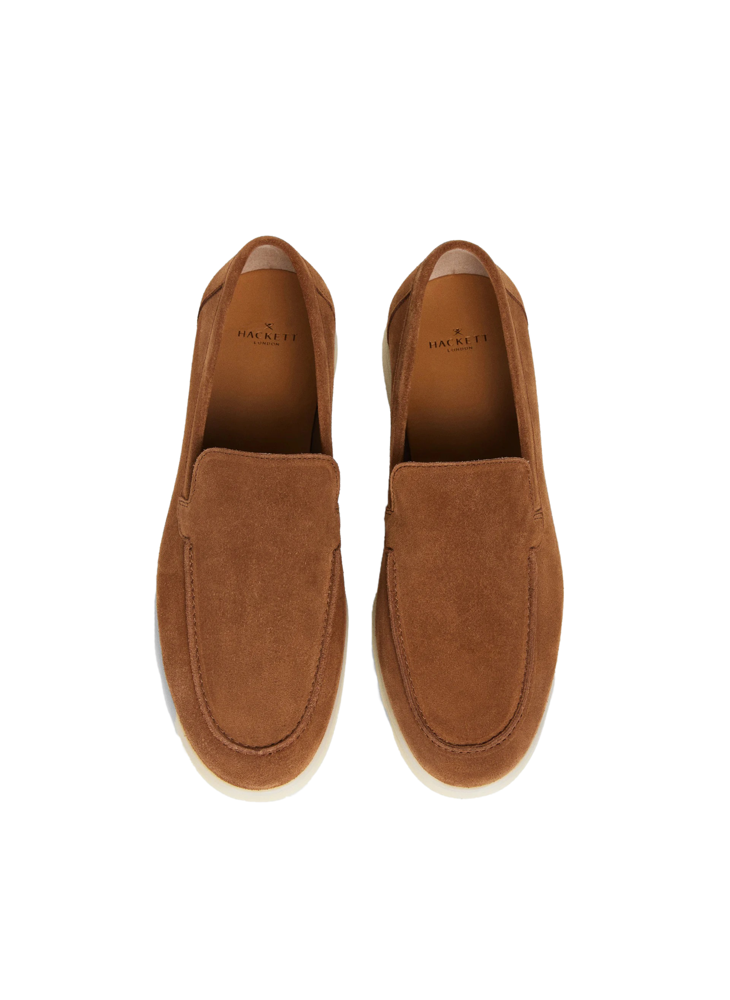 Mocassins en cuir daim HACKETT Marron