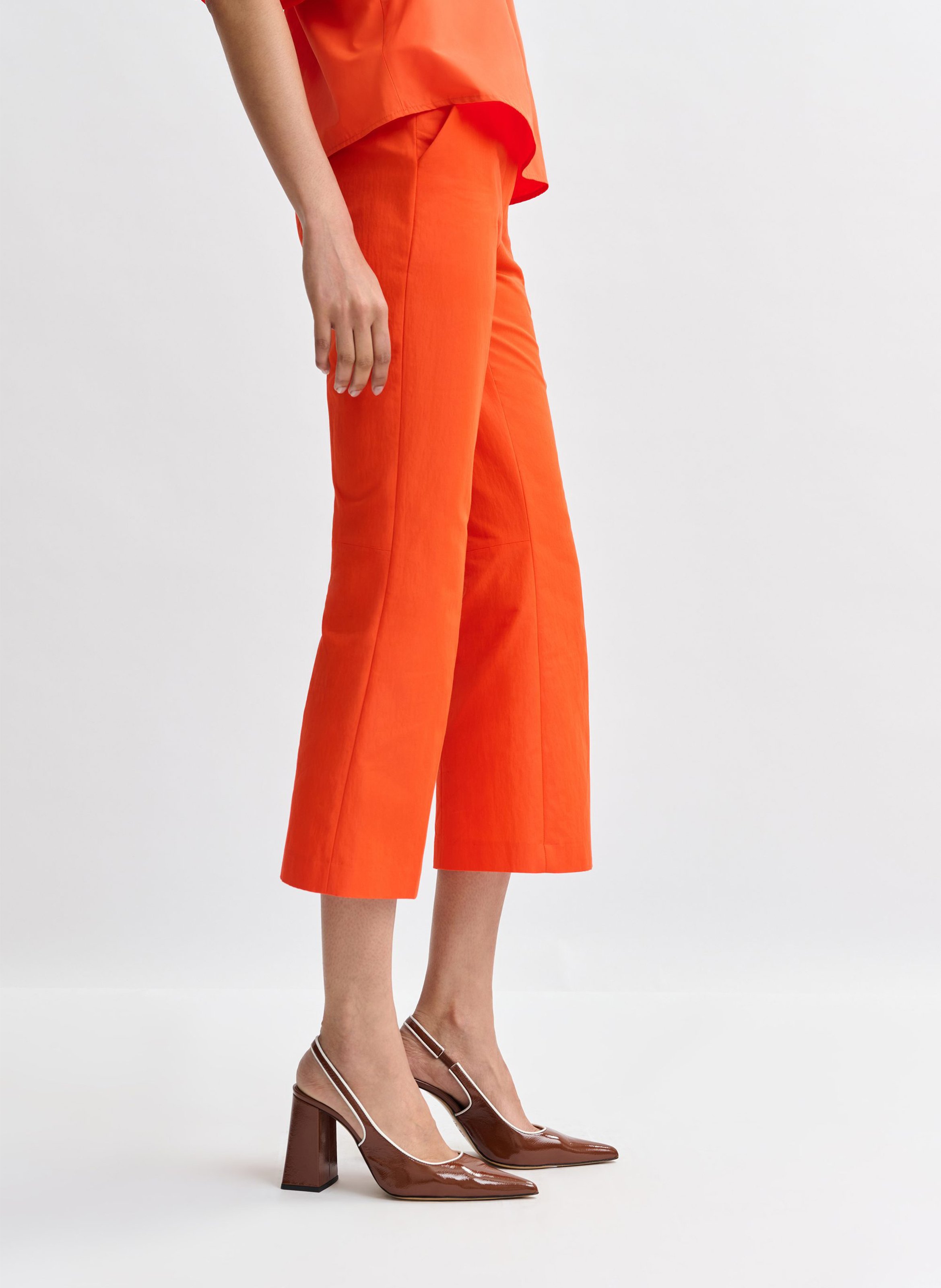 Pantacourt évasé en coton jordy ESSENTIEL ANTWERP Rouge