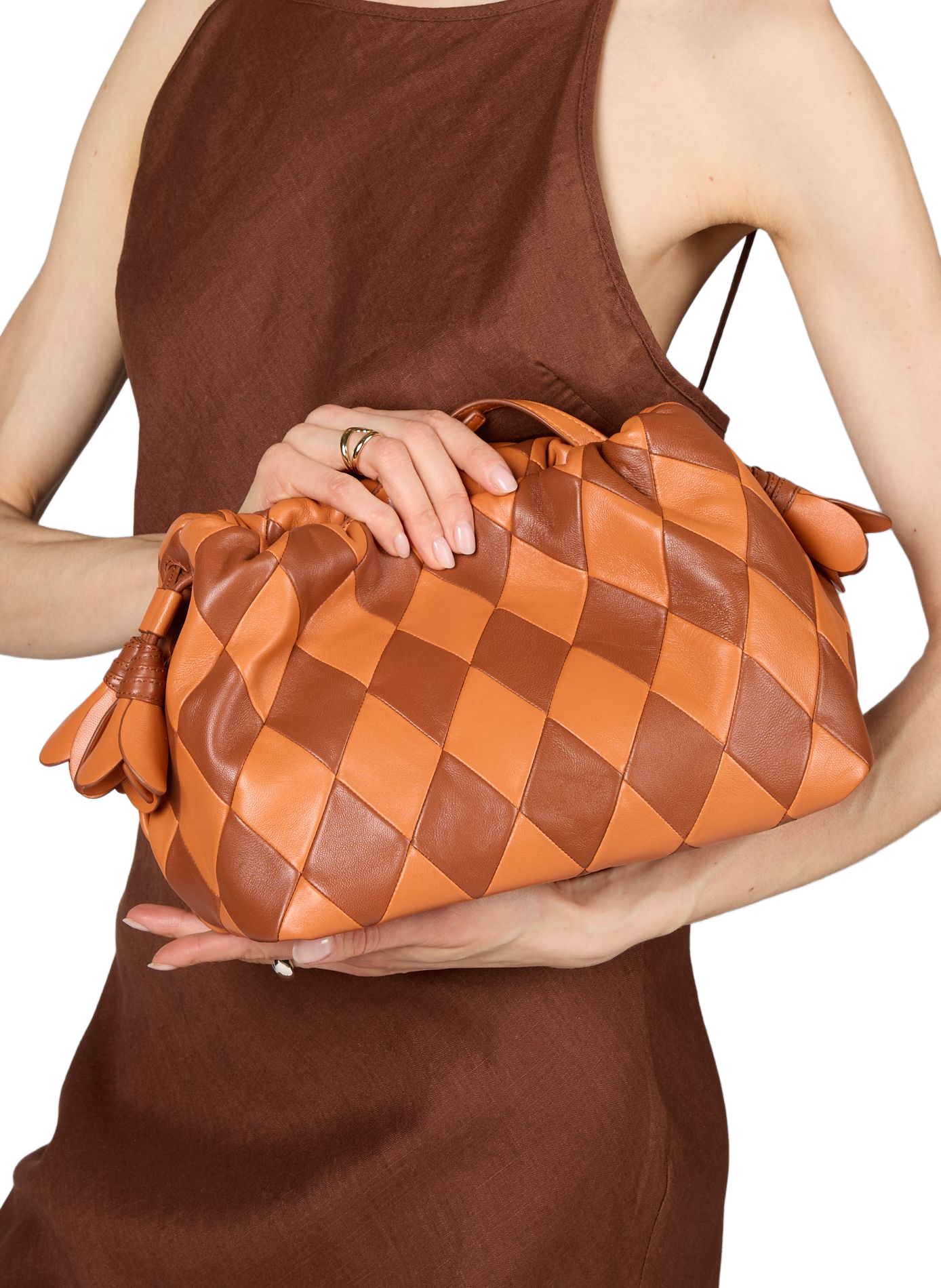 Medium Cloud 91 Sheepskin Leather Clutch ZIMMERMANN White